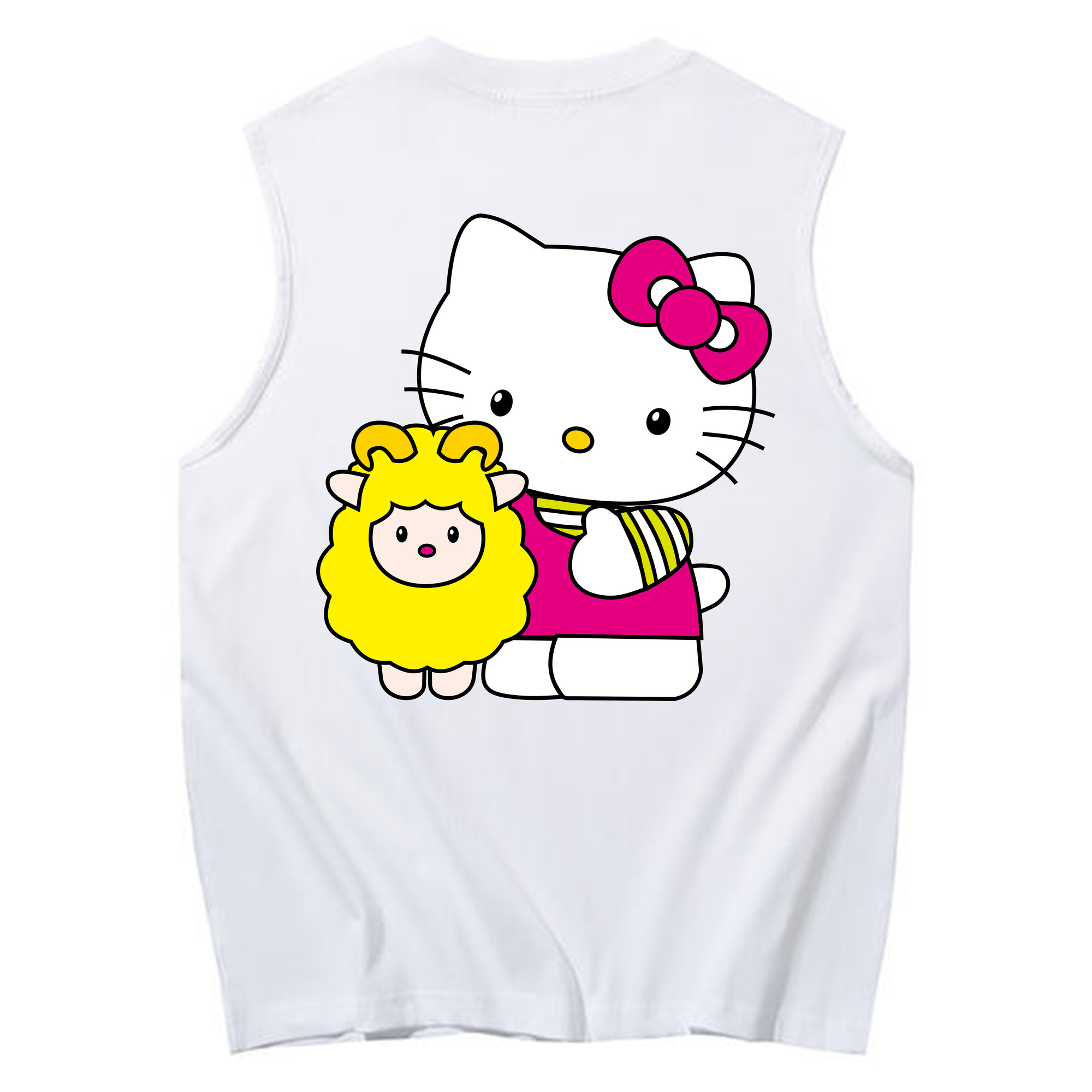 （画像用） Hello Kitty ハローキティ コットン100％タンクトップ（背面プリント）
