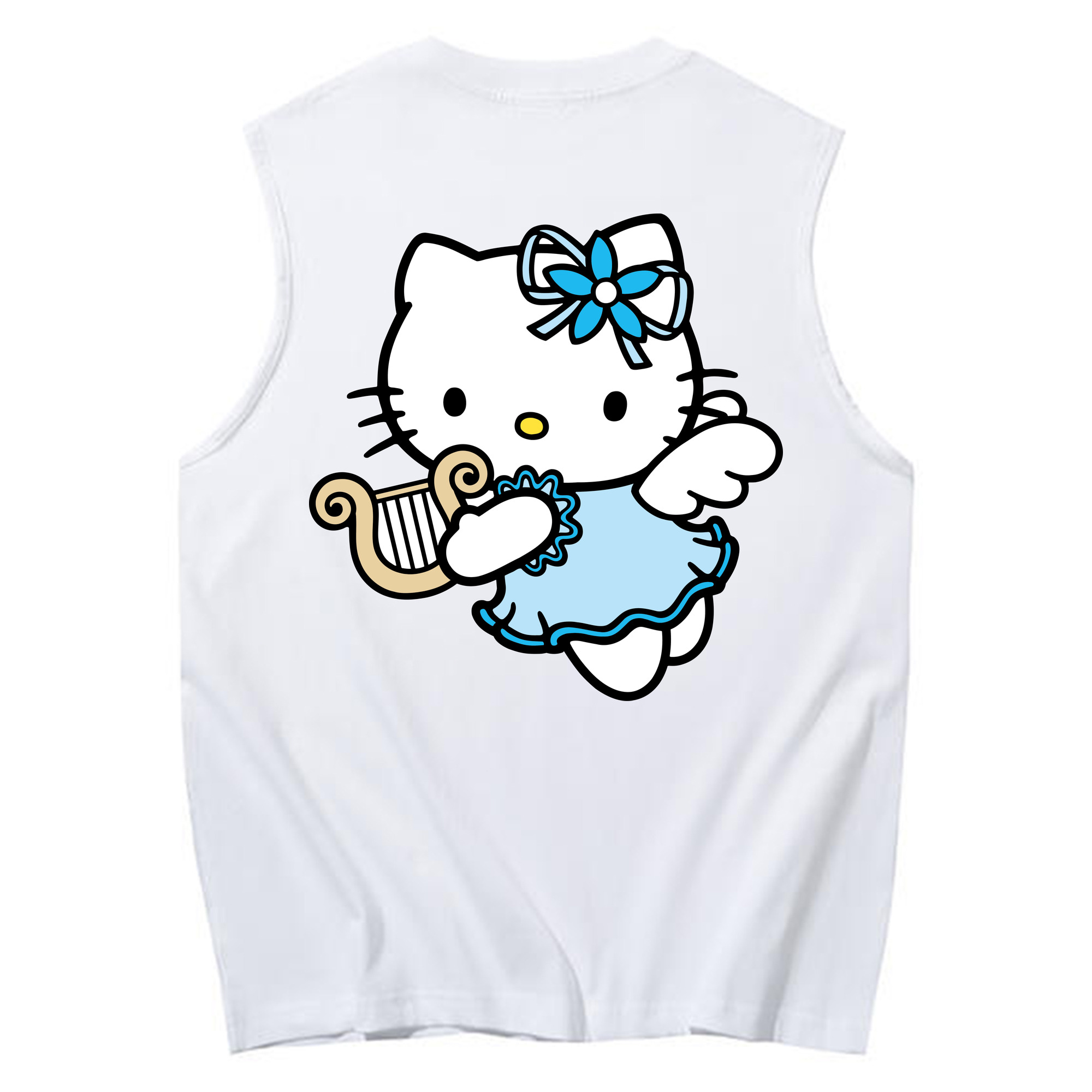 （画像用） Hello Kitty ハローキティ コットン100％タンクトップ（背面プリント）