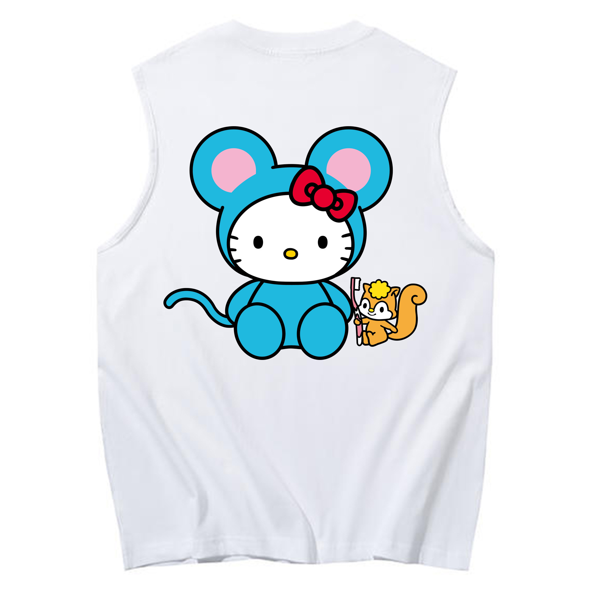 （画像用） Hello Kitty ハローキティ コットン100％タンクトップ（背面プリント）