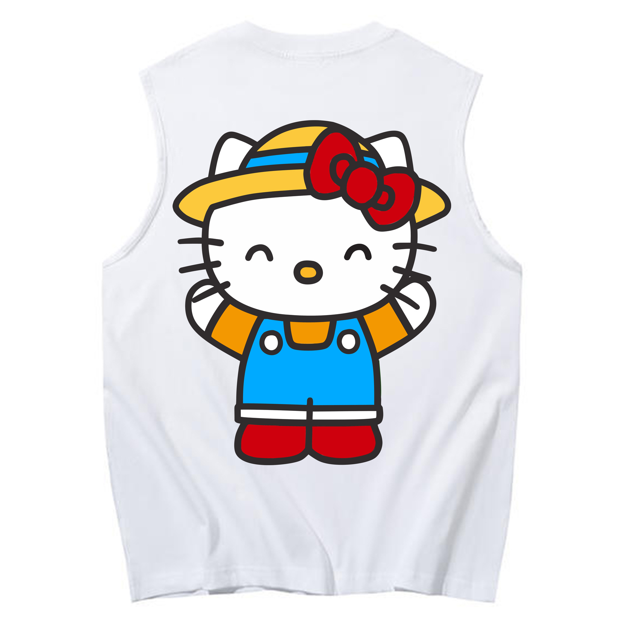 （画像用） Hello Kitty ハローキティ コットン100％タンクトップ（背面プリント）