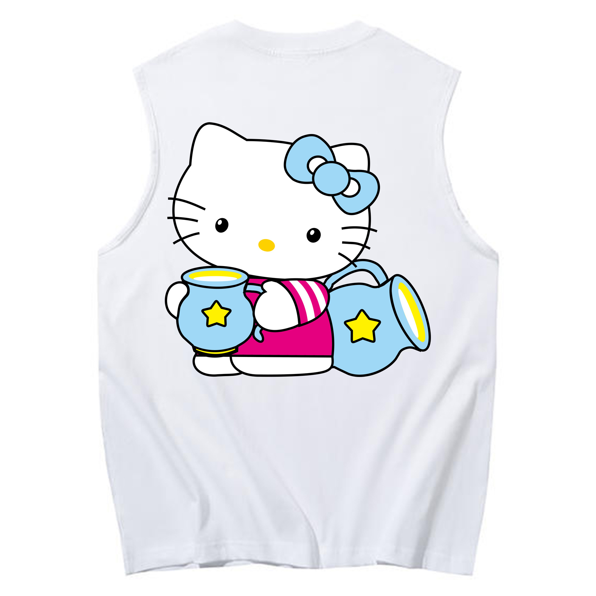 （画像用） Hello Kitty ハローキティ コットン100％タンクトップ（背面プリント）
