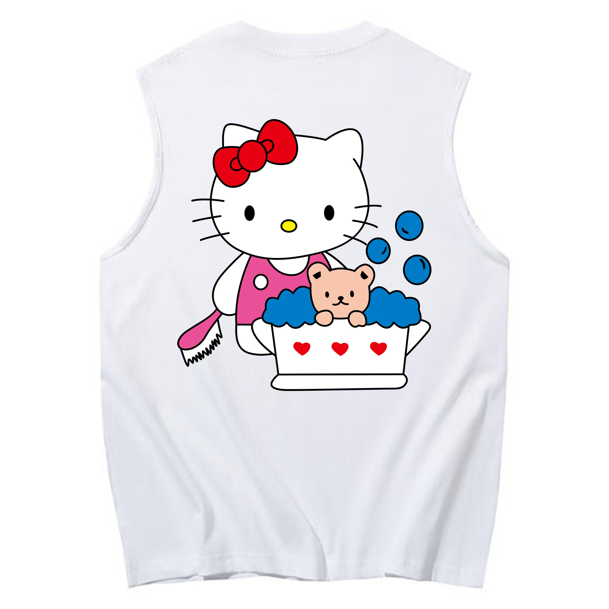 （画像用） Hello Kitty ハローキティ コットン100％タンクトップ（背面プリント）