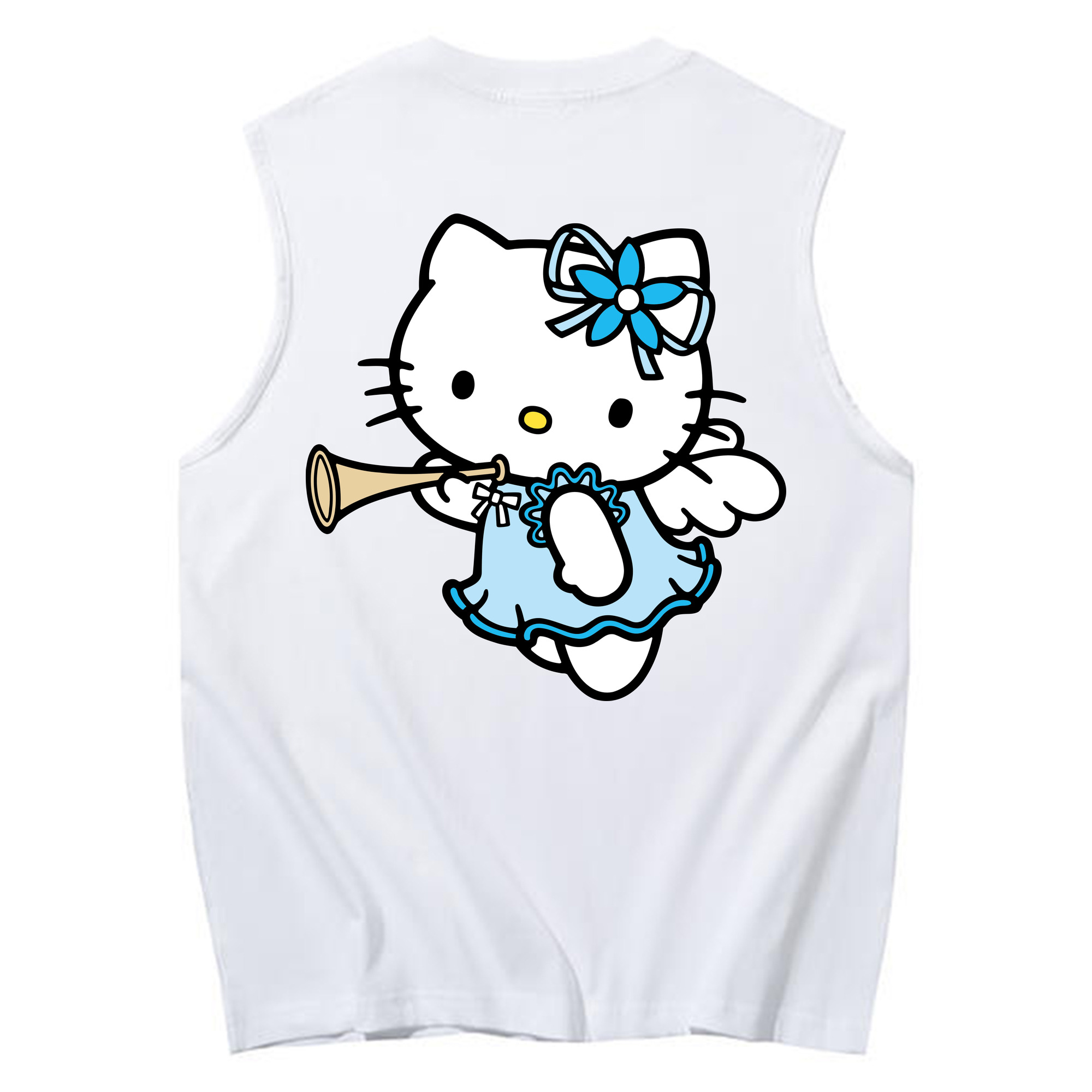 （画像用） Hello Kitty ハローキティ コットン100％タンクトップ（背面プリント）