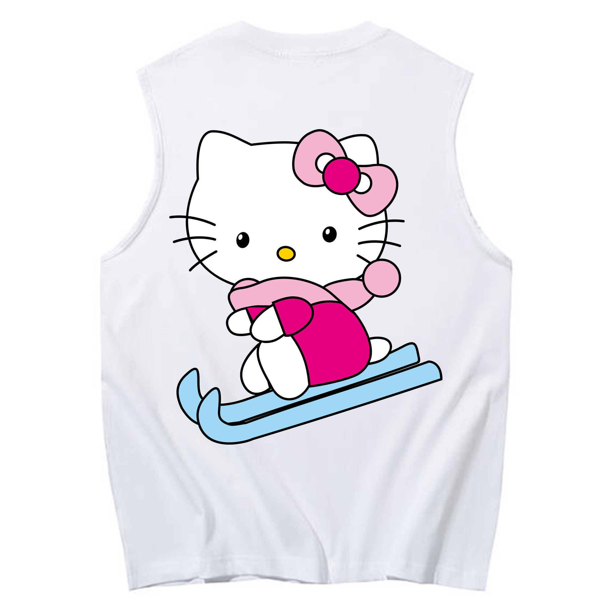 （画像用） Hello Kitty ハローキティ コットン100％タンクトップ（背面プリント）