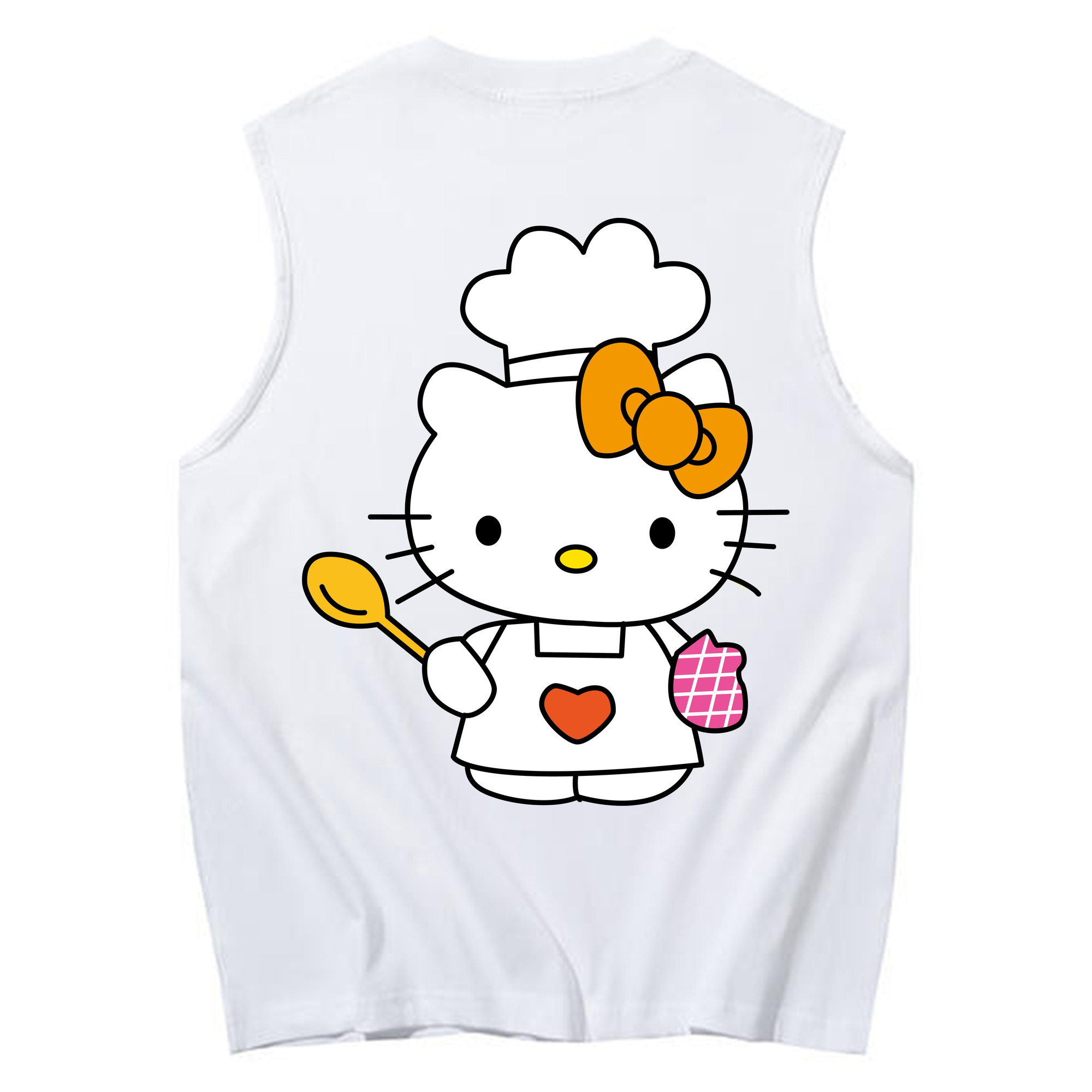 （画像用） Hello Kitty ハローキティ コットン100％タンクトップ（背面プリント）