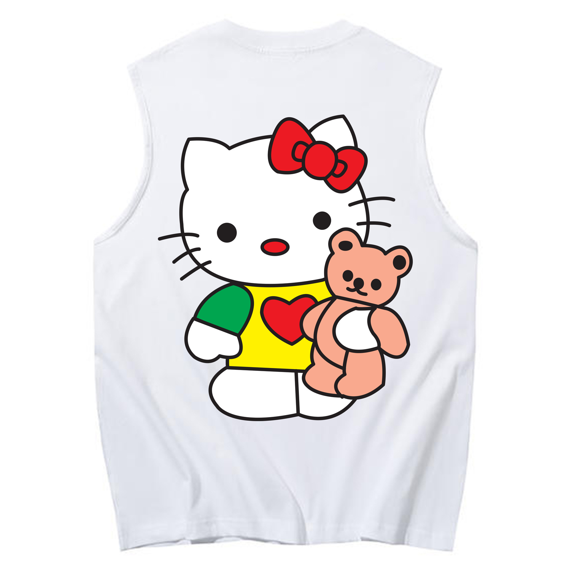 （画像用） Hello Kitty ハローキティ コットン100％タンクトップ（背面プリント）