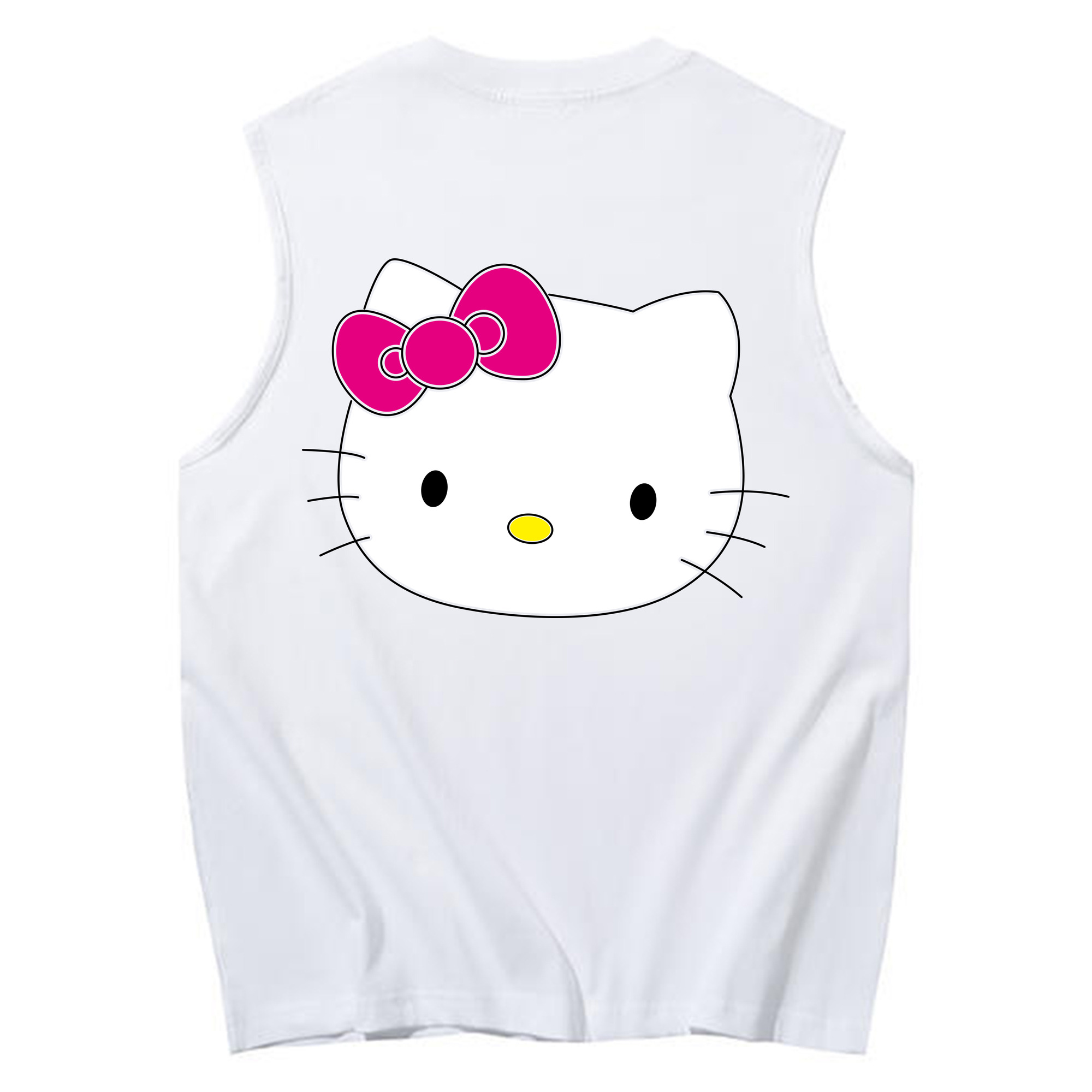 （画像用） Hello Kitty ハローキティ コットン100％タンクトップ（背面プリント）