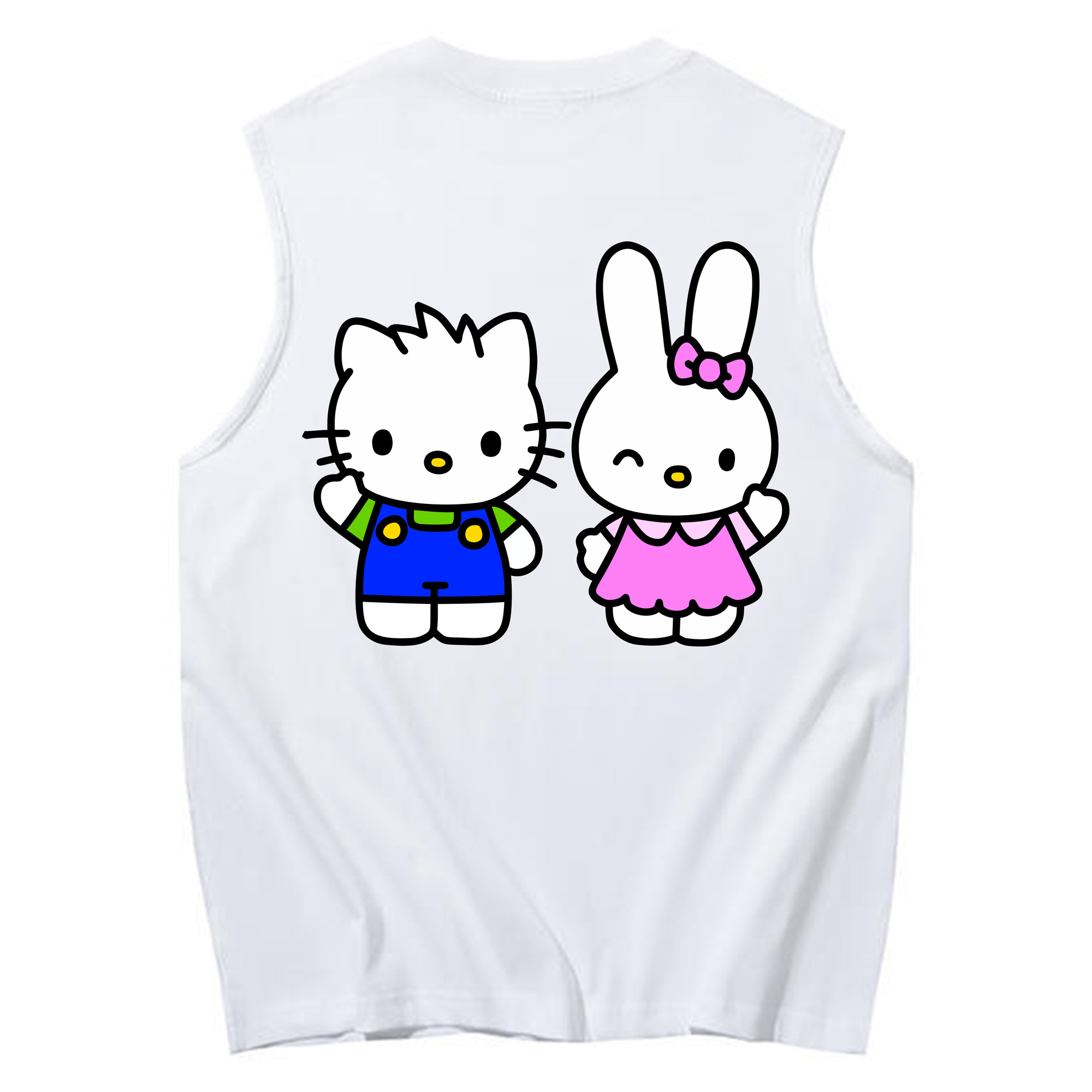（画像用） Hello Kitty ハローキティ コットン100％タンクトップ（背面プリント）