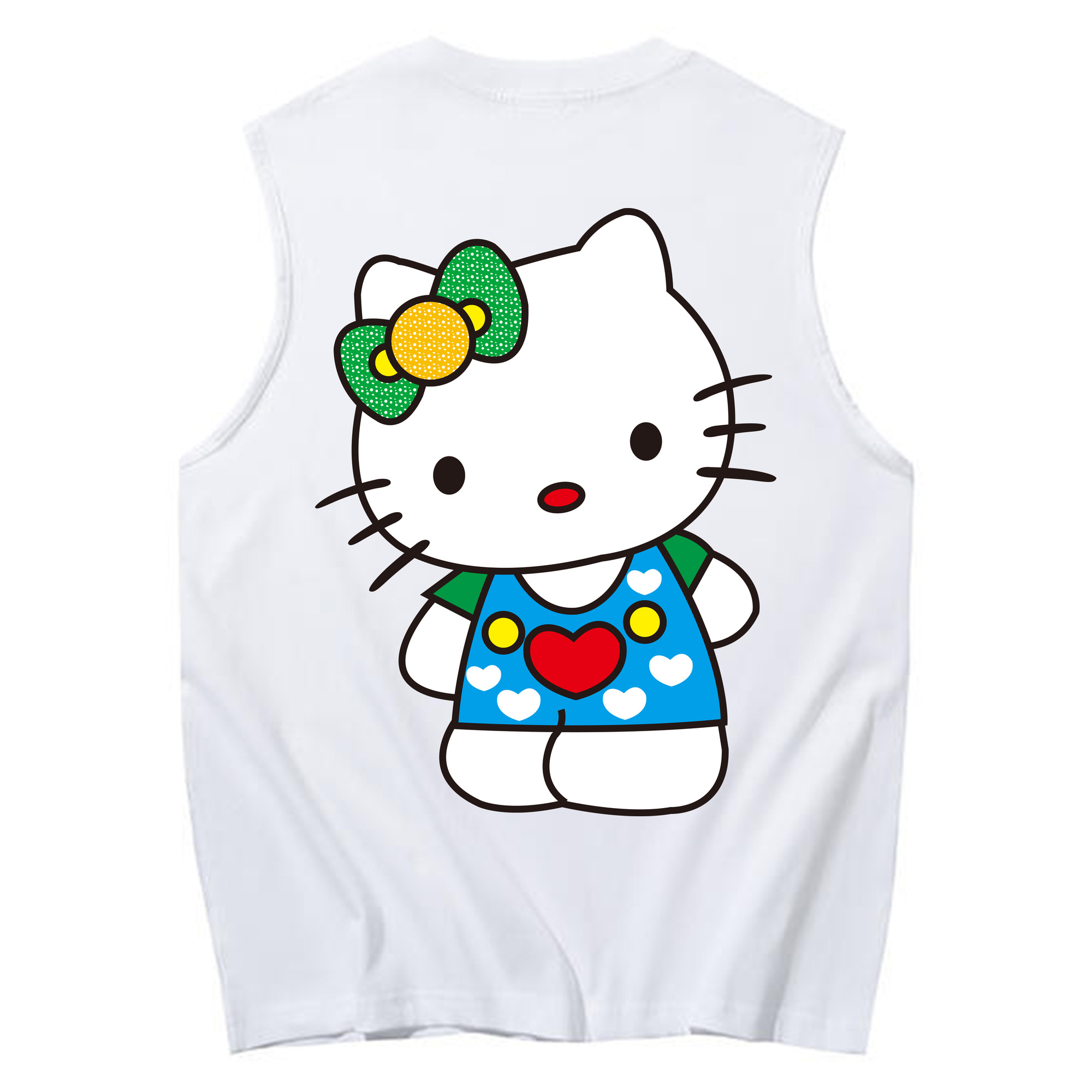 （画像用） Hello Kitty ハローキティ コットン100％タンクトップ（背面プリント）