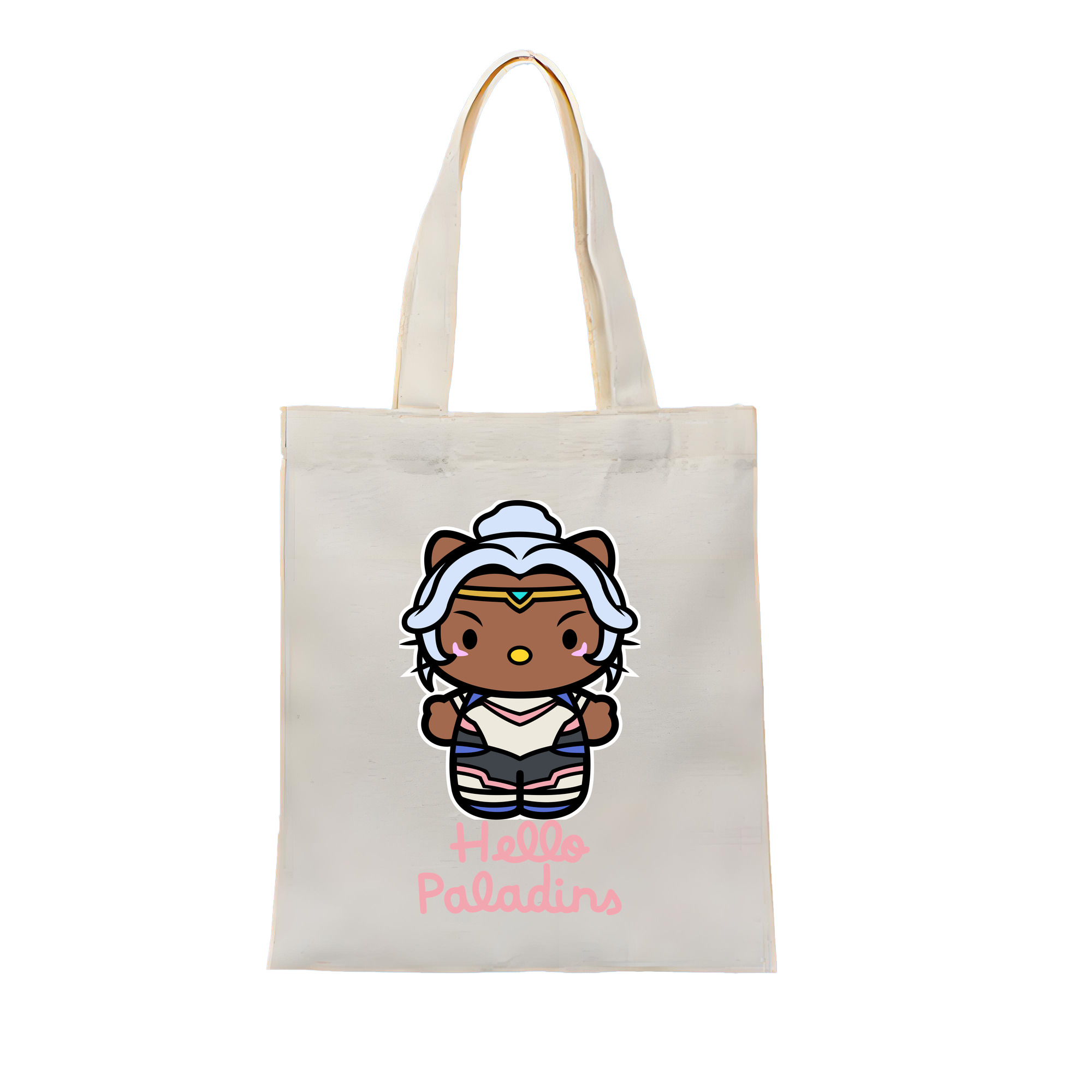 （画像用） Hello Kitty ハローキティ 縦型キャンバス生地手提げバッグ　トートバッグ