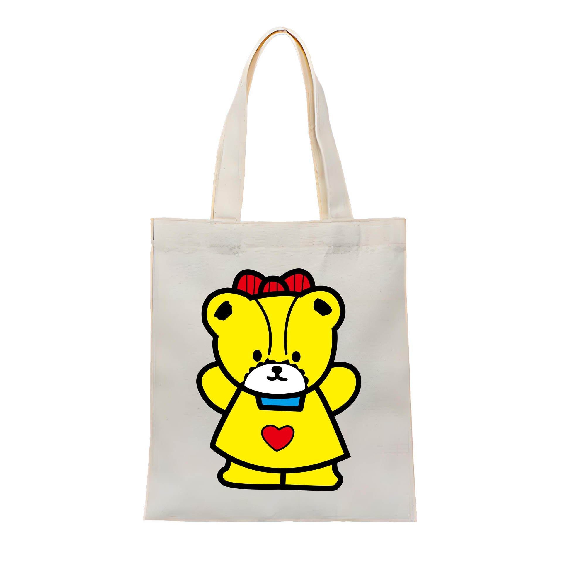 （画像用） Hello Kitty ハローキティ 縦型キャンバス生地手提げバッグ　トートバッグ