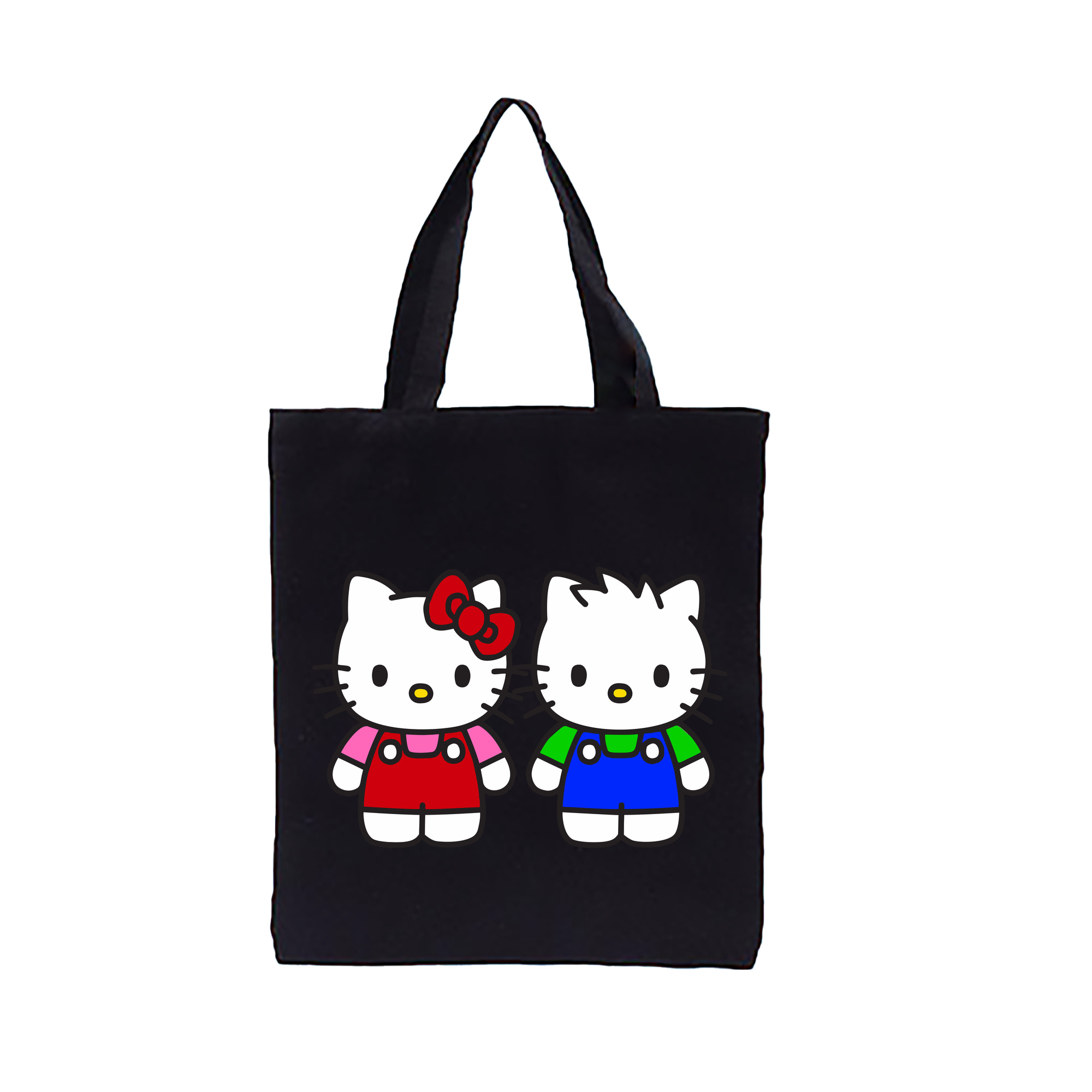 （画像用） Hello Kitty ハローキティ 縦型キャンバス生地手提げバッグ　トートバッグ