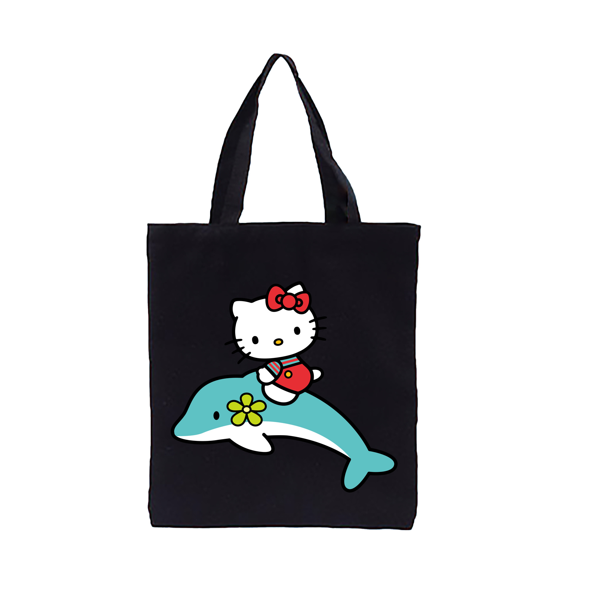 （画像用） Hello Kitty ハローキティ 縦型キャンバス生地手提げバッグ　トートバッグ