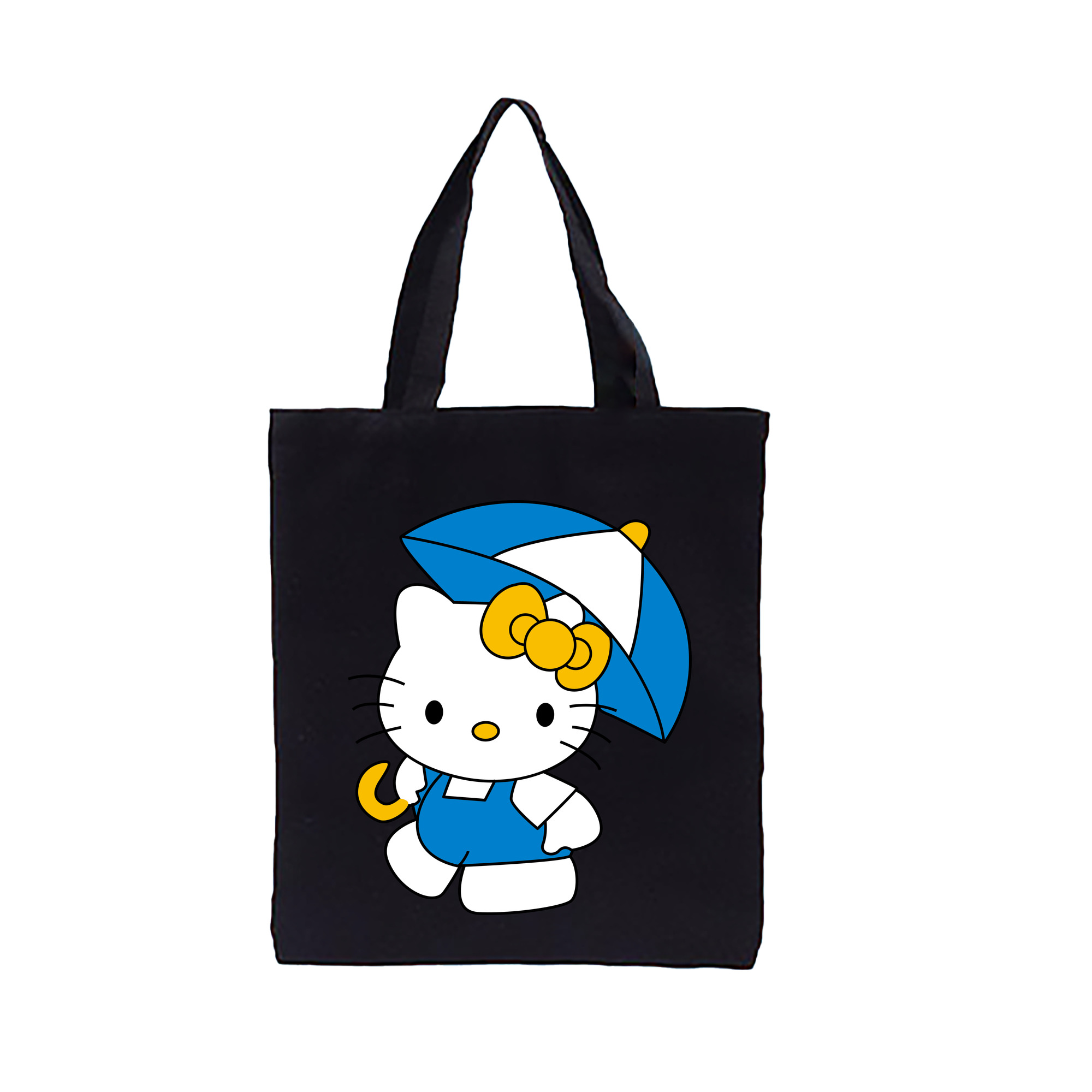 （画像用） Hello Kitty ハローキティ 縦型キャンバス生地手提げバッグ　トートバッグ