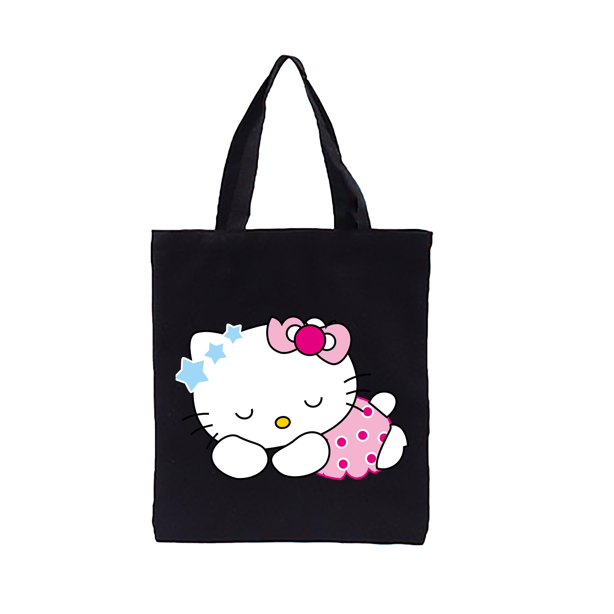 （画像用） Hello Kitty ハローキティ 縦型キャンバス生地手提げバッグ　トートバッグ