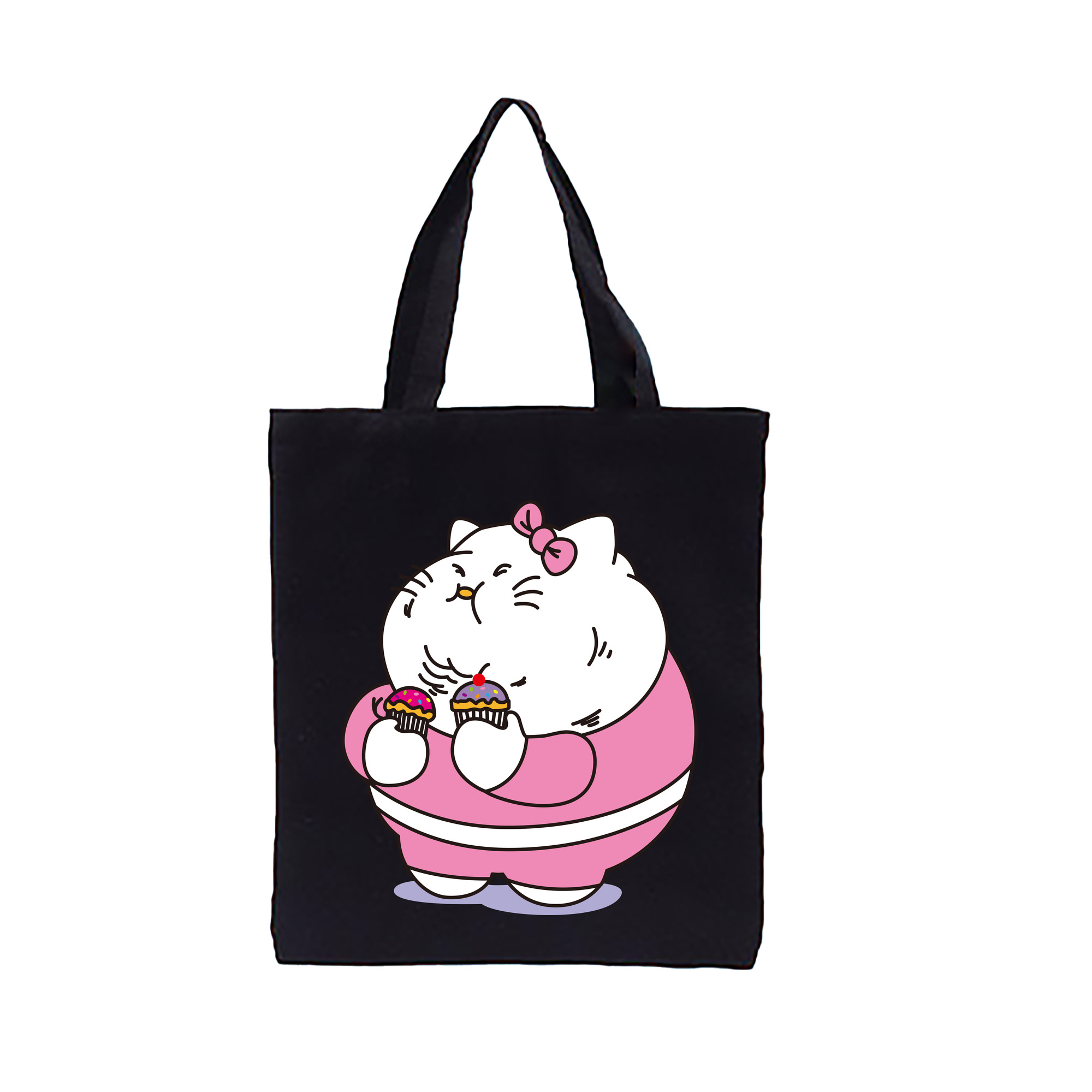 （画像用） Hello Kitty ハローキティ 縦型キャンバス生地手提げバッグ　トートバッグ