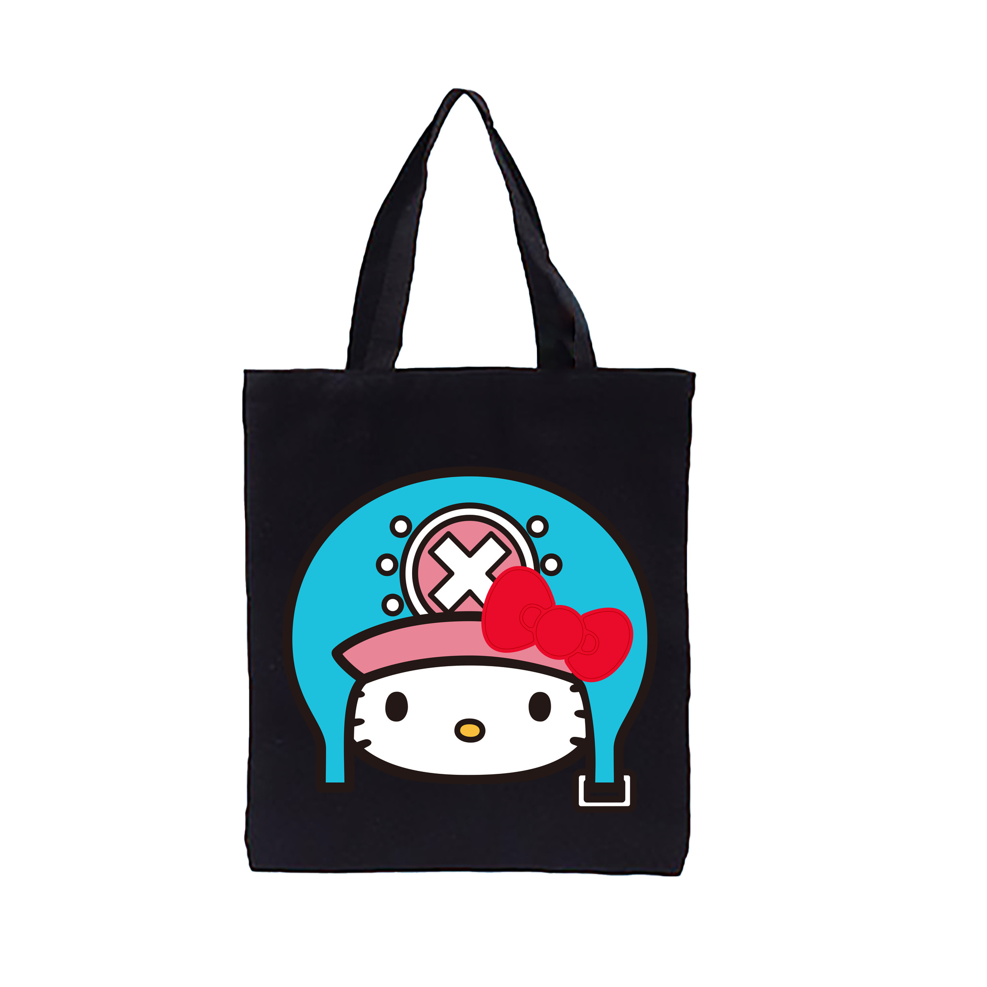 （画像用） Hello Kitty ハローキティ 縦型キャンバス生地手提げバッグ　トートバッグ
