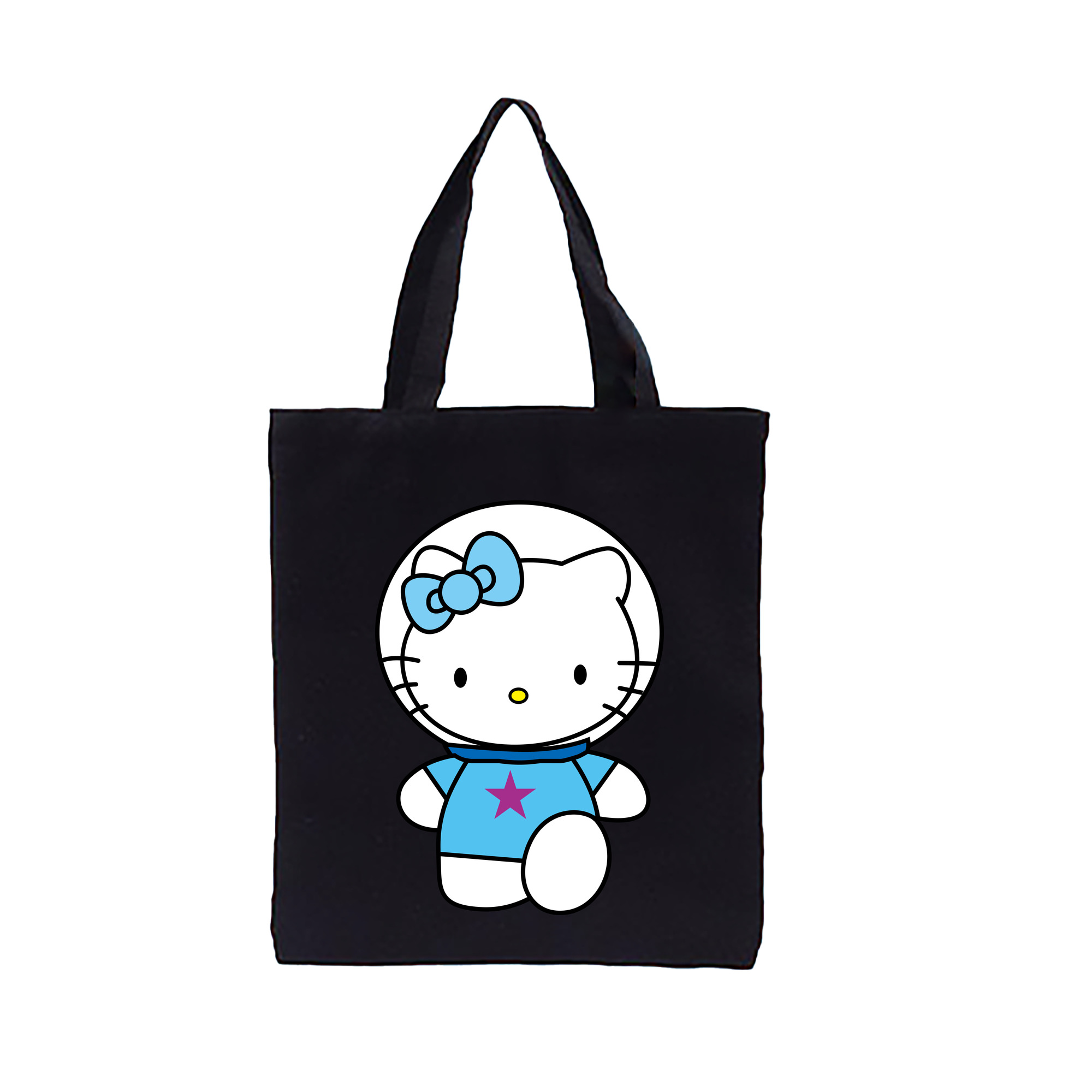 （画像用） Hello Kitty ハローキティ 縦型キャンバス生地手提げバッグ　トートバッグ