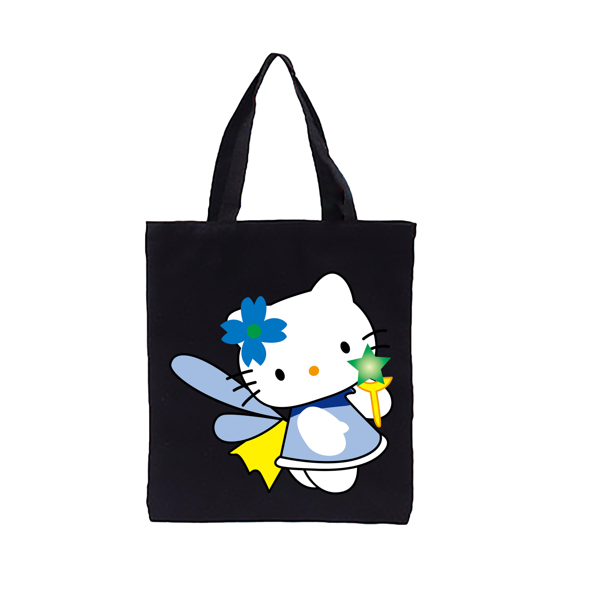 （画像用） Hello Kitty ハローキティ 縦型キャンバス生地手提げバッグ　トートバッグ