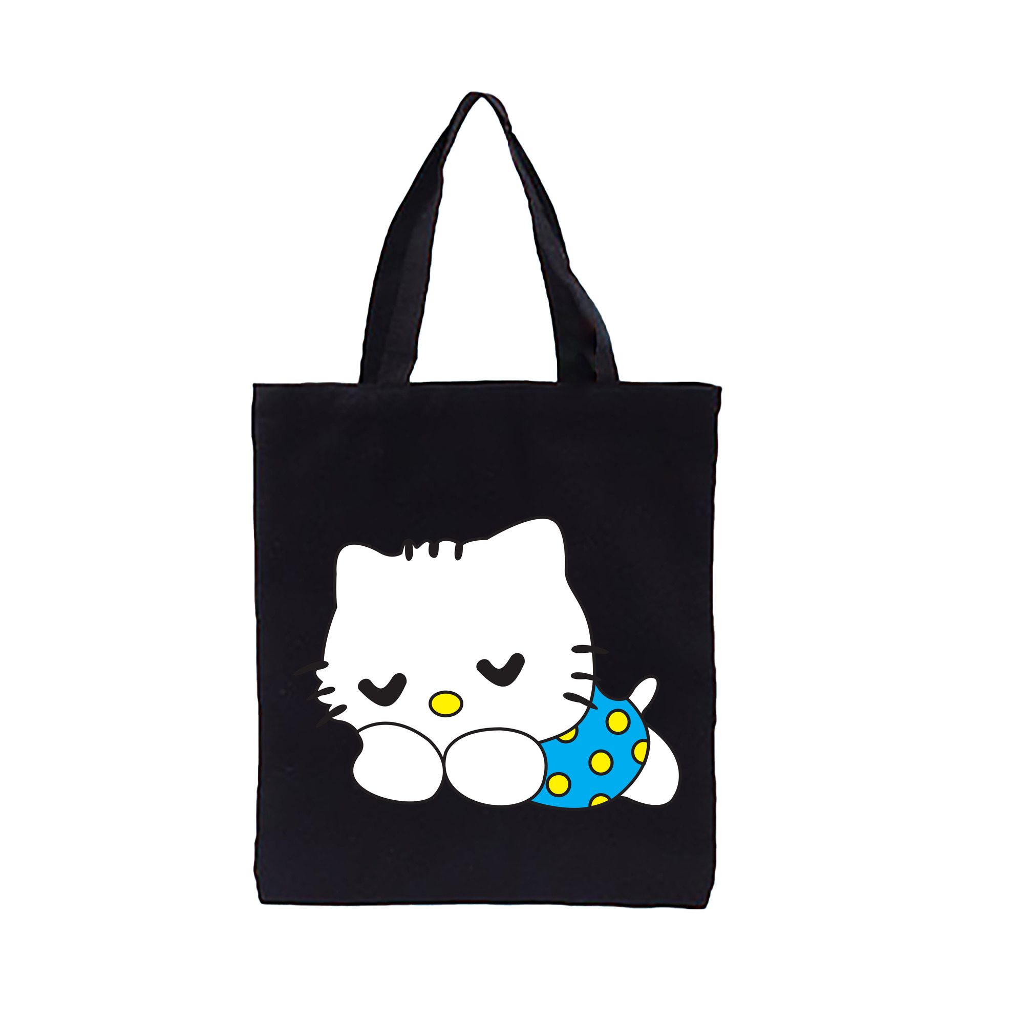 （画像用） Hello Kitty ハローキティ 縦型キャンバス生地手提げバッグ　トートバッグ