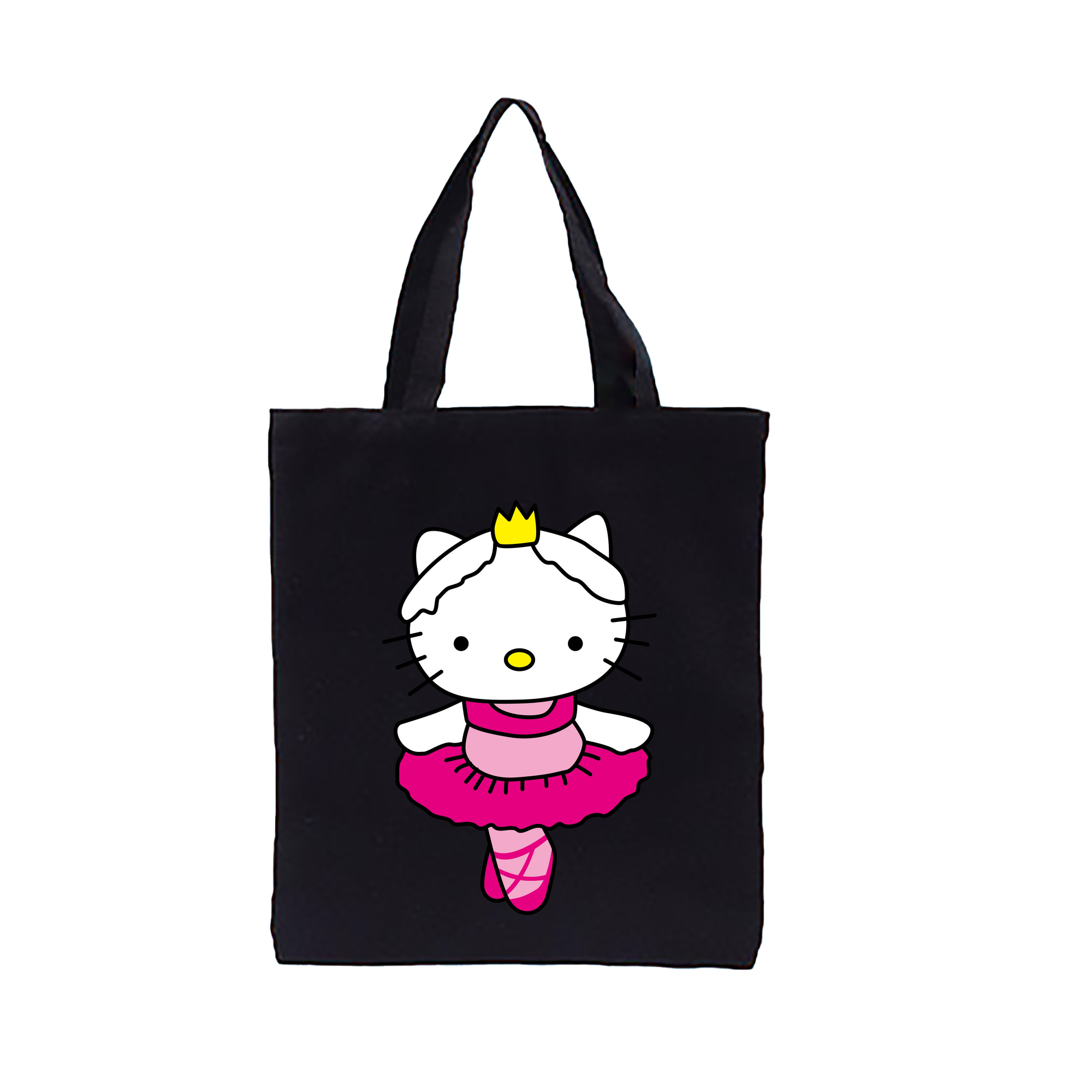 （画像用） Hello Kitty ハローキティ 縦型キャンバス生地手提げバッグ　トートバッグ