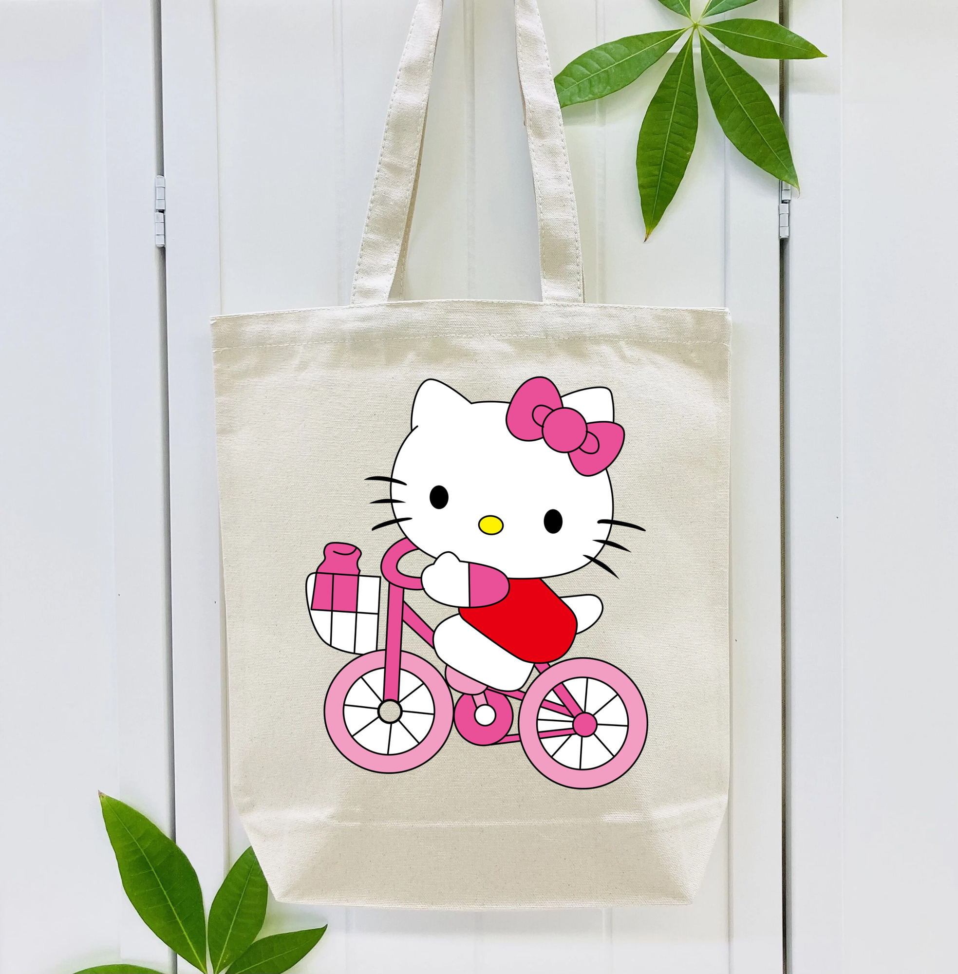 Hello Kitty ハローキティ 縦型キャンバス生地手提げバッグ　トートバッグ