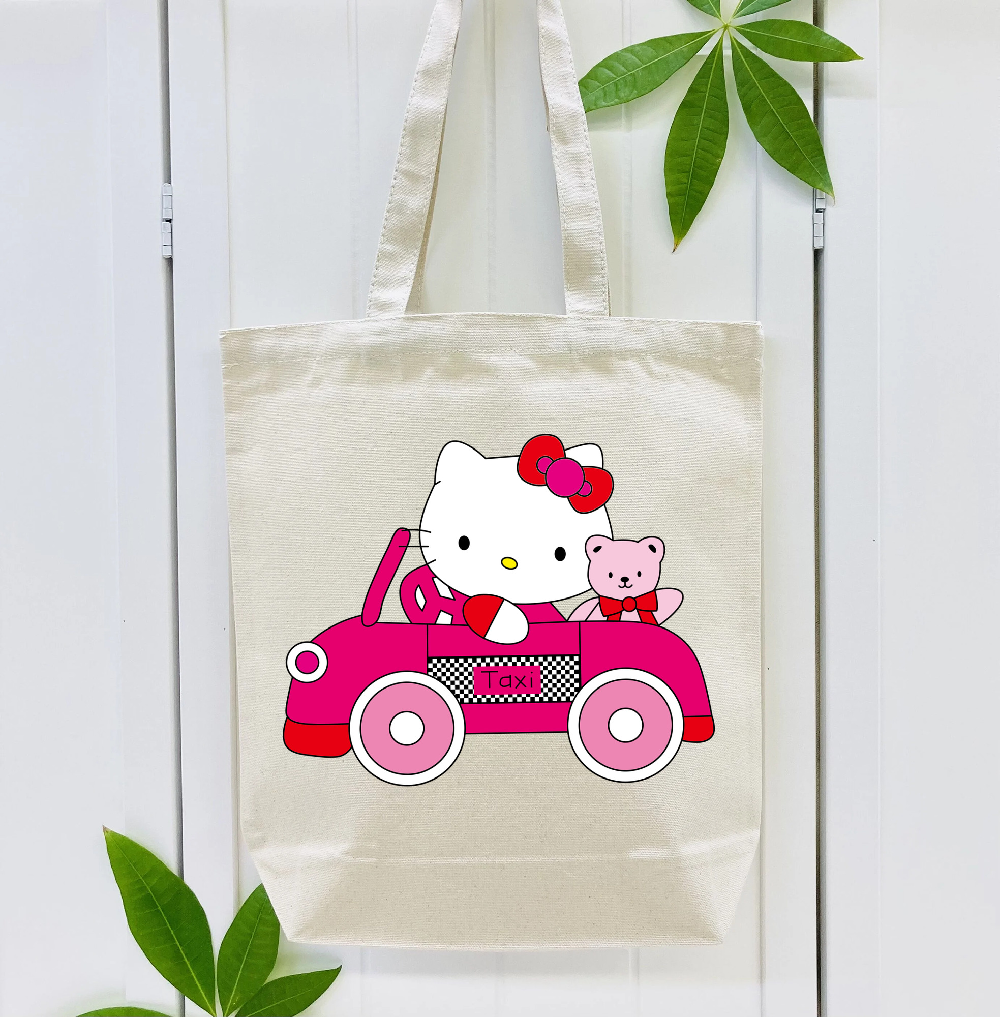 Hello Kitty ハローキティ 縦型キャンバス生地手提げバッグ　トートバッグ