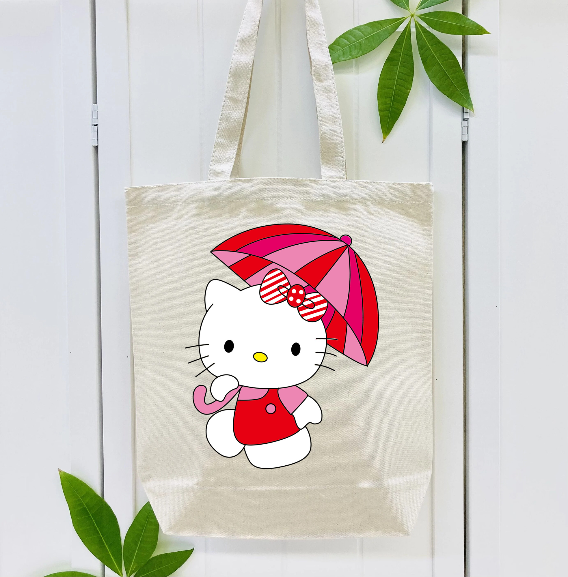Hello Kitty ハローキティ 縦型キャンバス生地手提げバッグ　トートバッグ