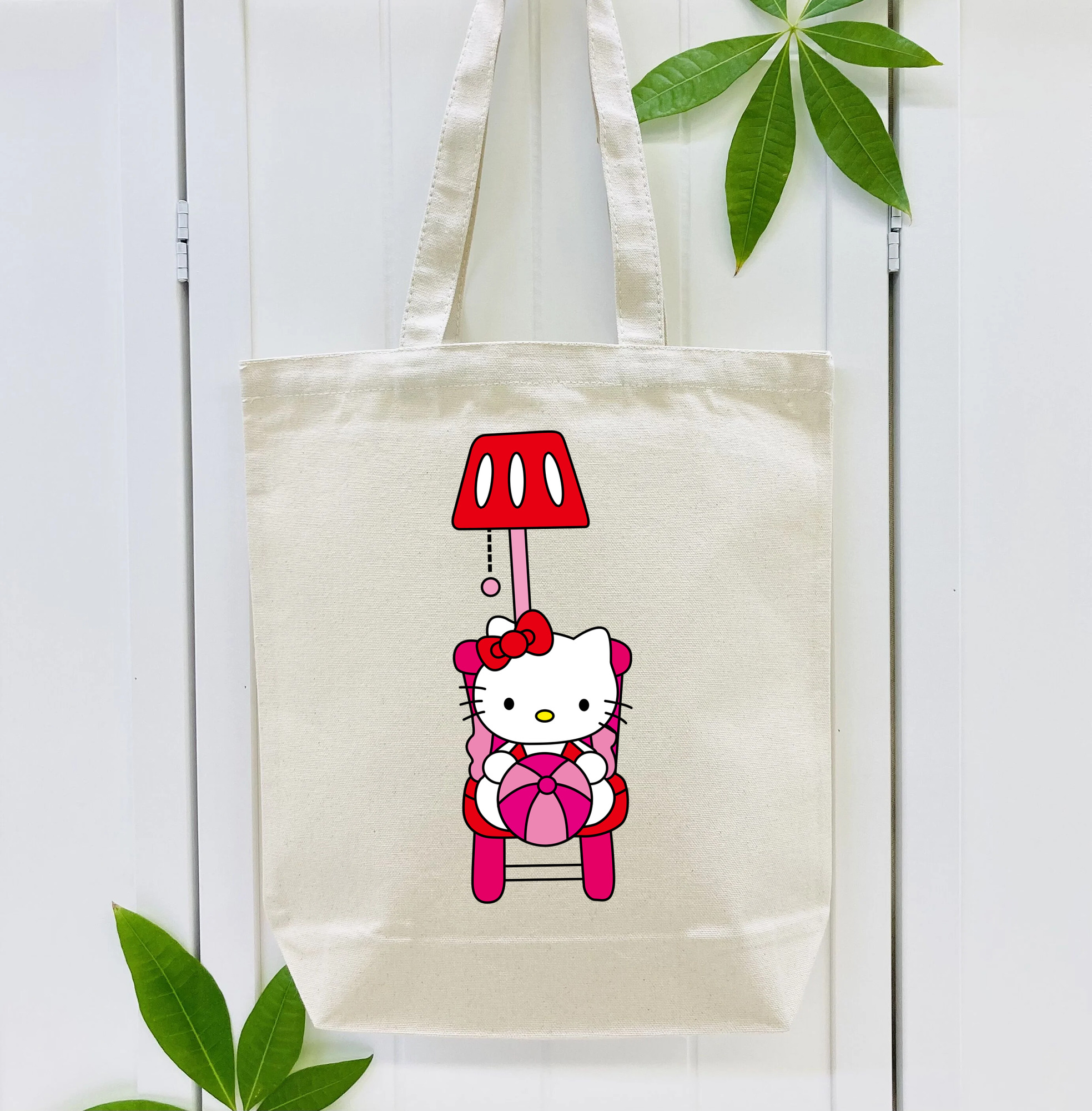 Hello Kitty ハローキティ 縦型キャンバス生地手提げバッグ　トートバッグ