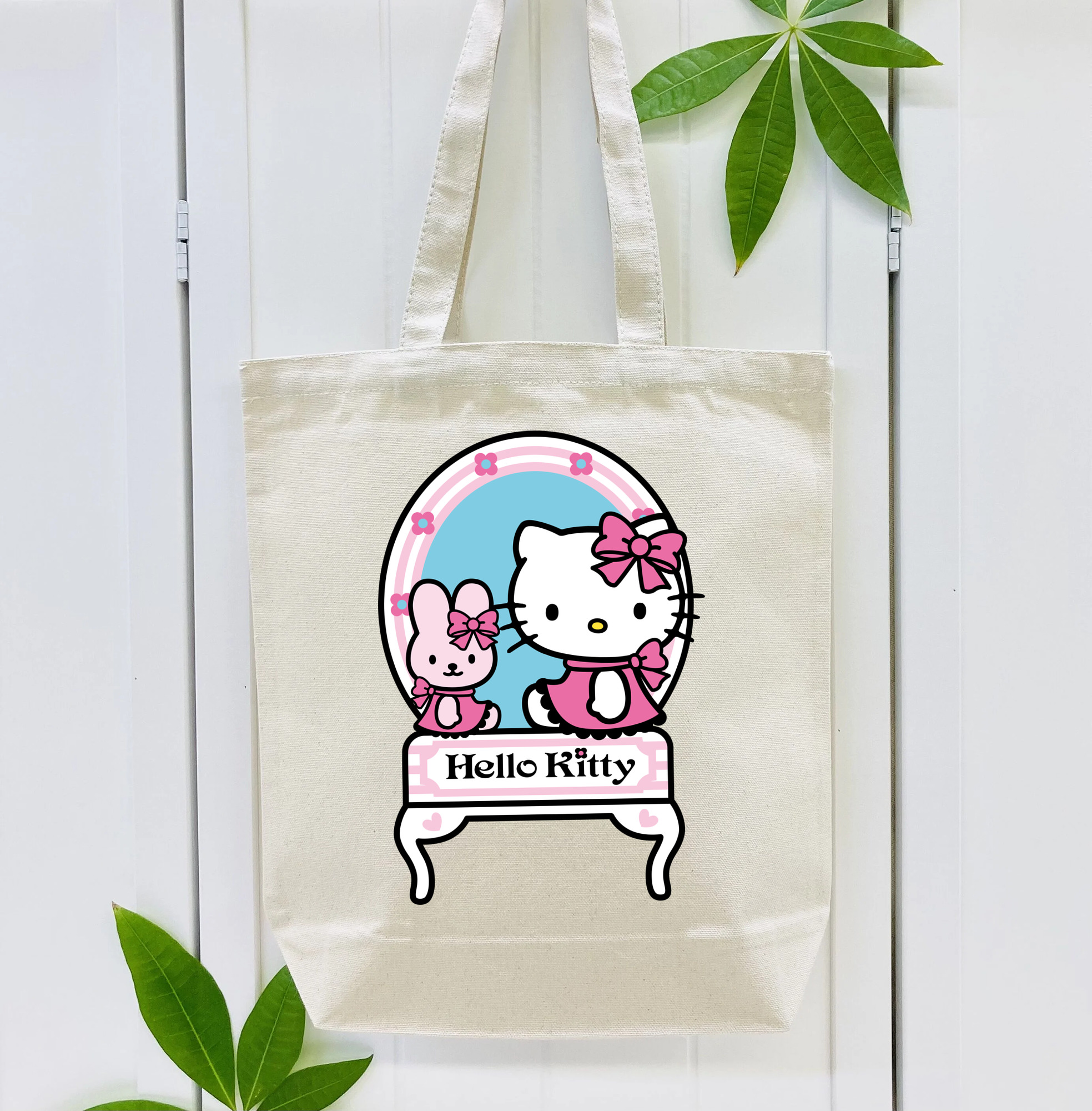 Hello Kitty ハローキティ 縦型キャンバス生地手提げバッグ　トートバッグ