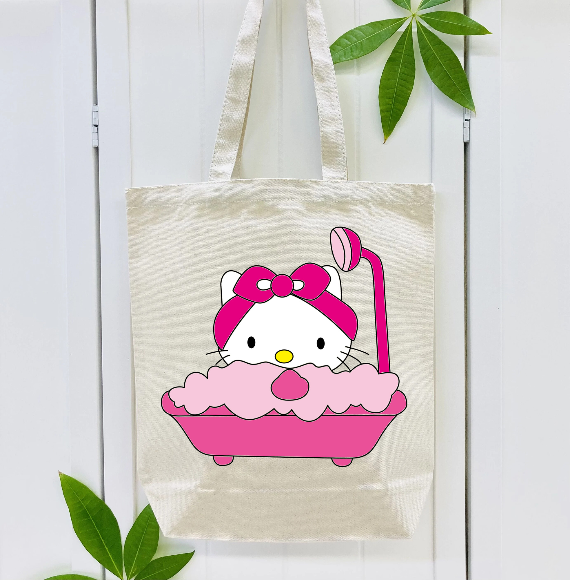 Hello Kitty ハローキティ 縦型キャンバス生地手提げバッグ　トートバッグ