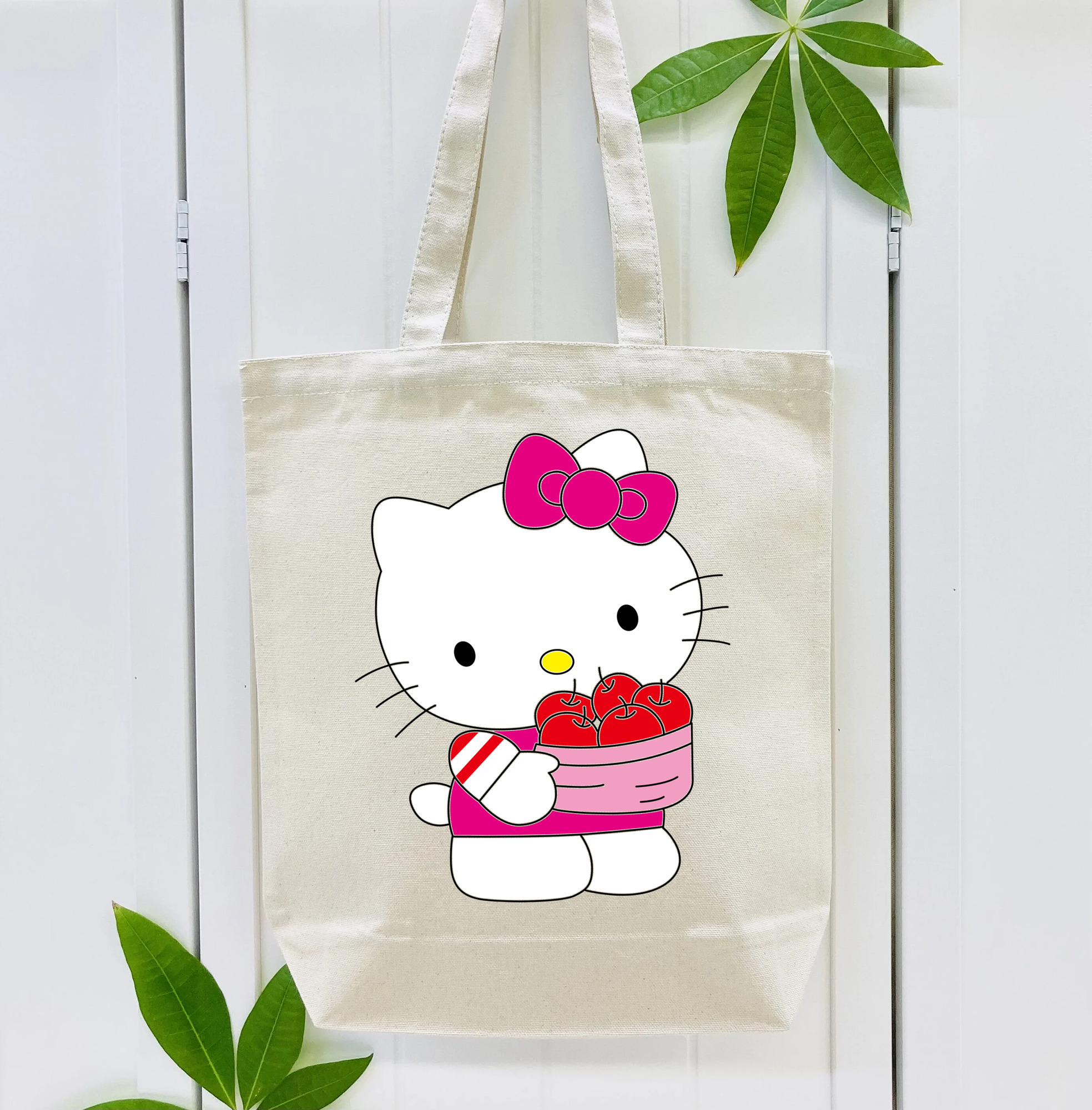 Hello Kitty ハローキティ 縦型キャンバス生地手提げバッグ　トートバッグ