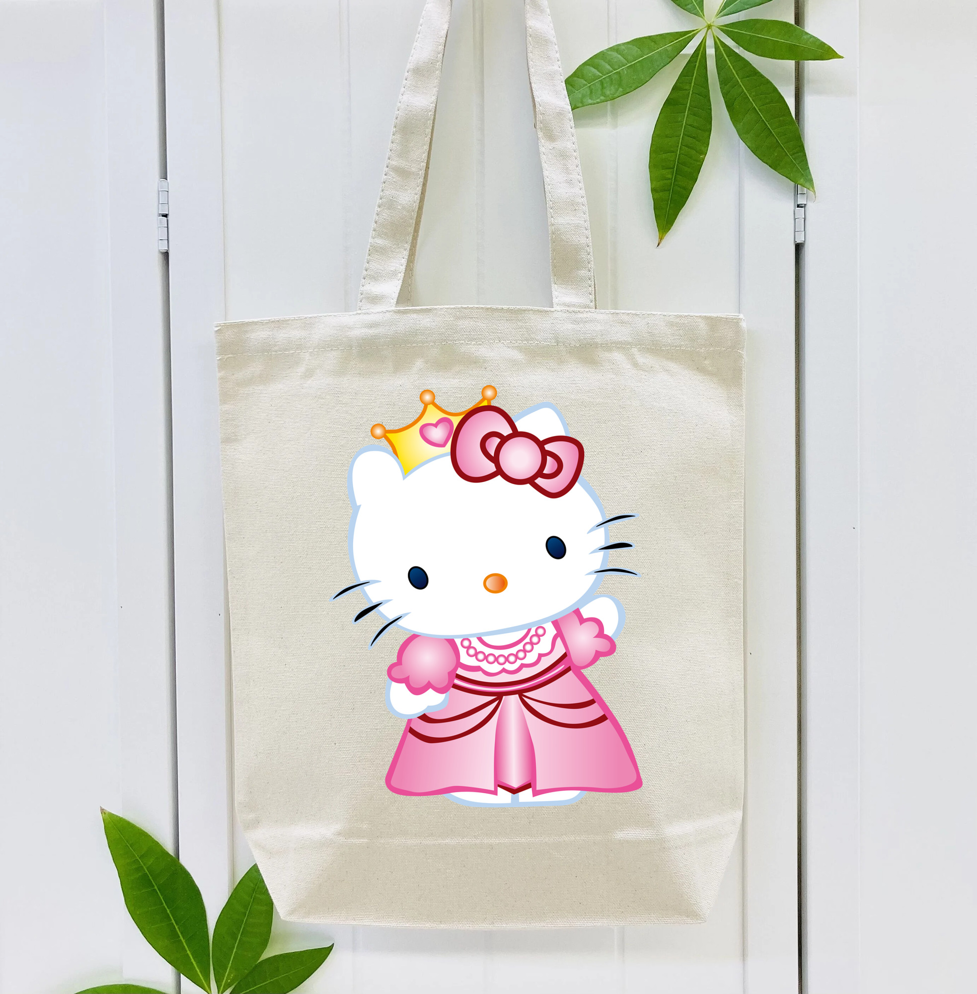 Hello Kitty ハローキティ 縦型キャンバス生地手提げバッグ　トートバッグ