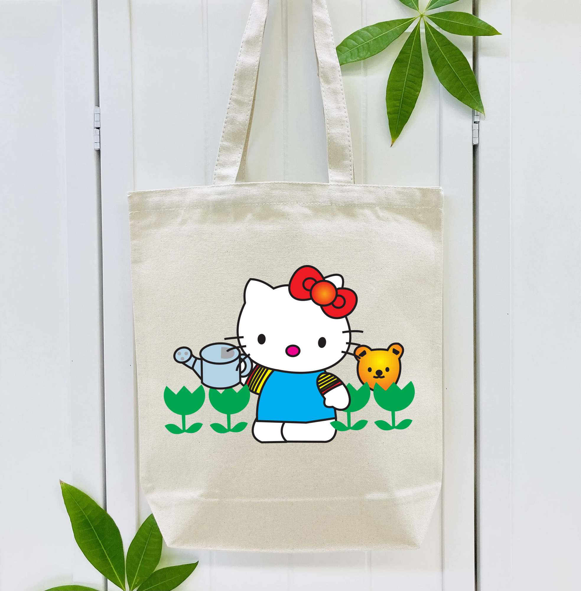 Hello Kitty ハローキティ 縦型キャンバス生地手提げバッグ　トートバッグ