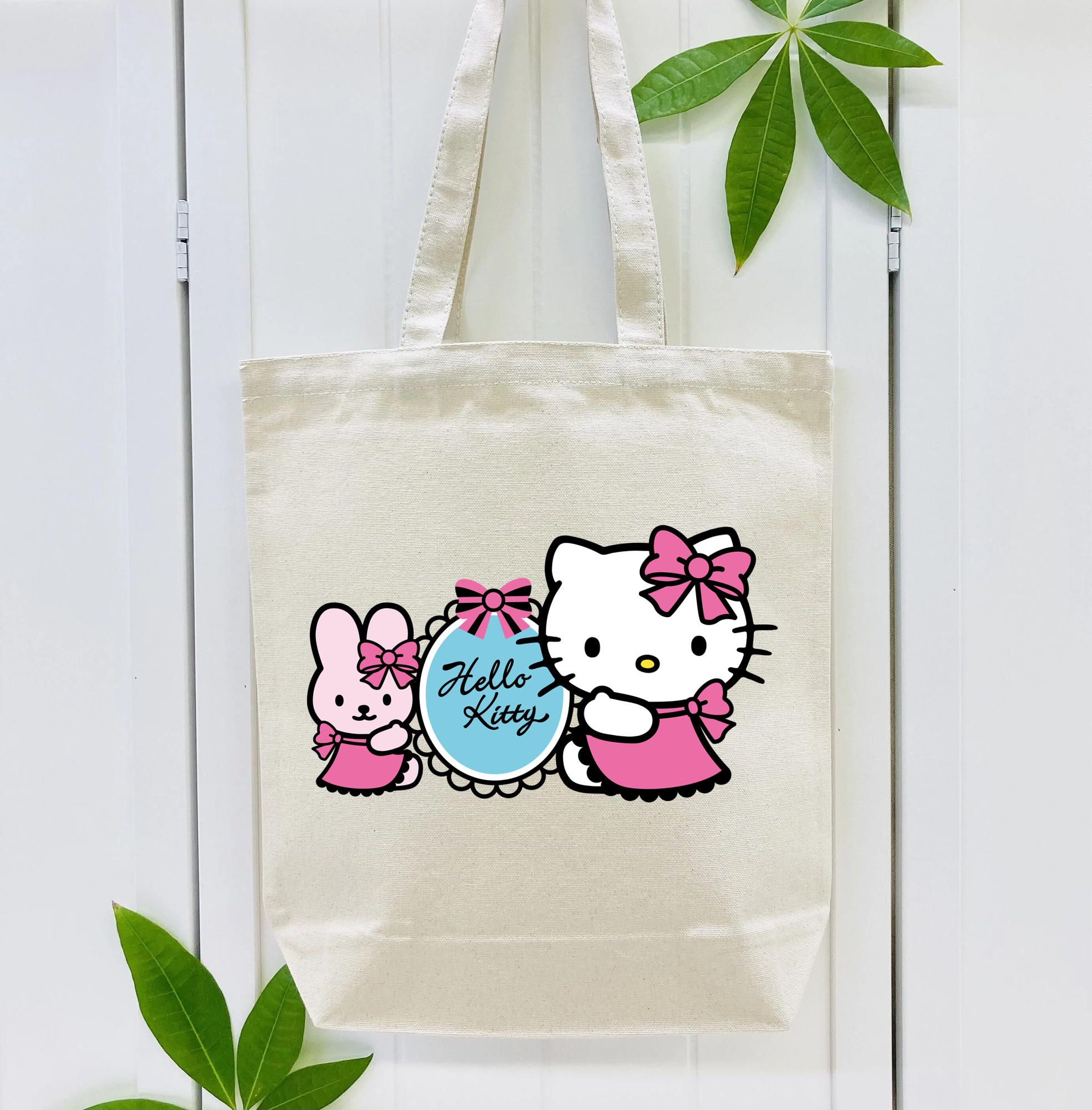 Hello Kitty ハローキティ 縦型キャンバス生地手提げバッグ　トートバッグ