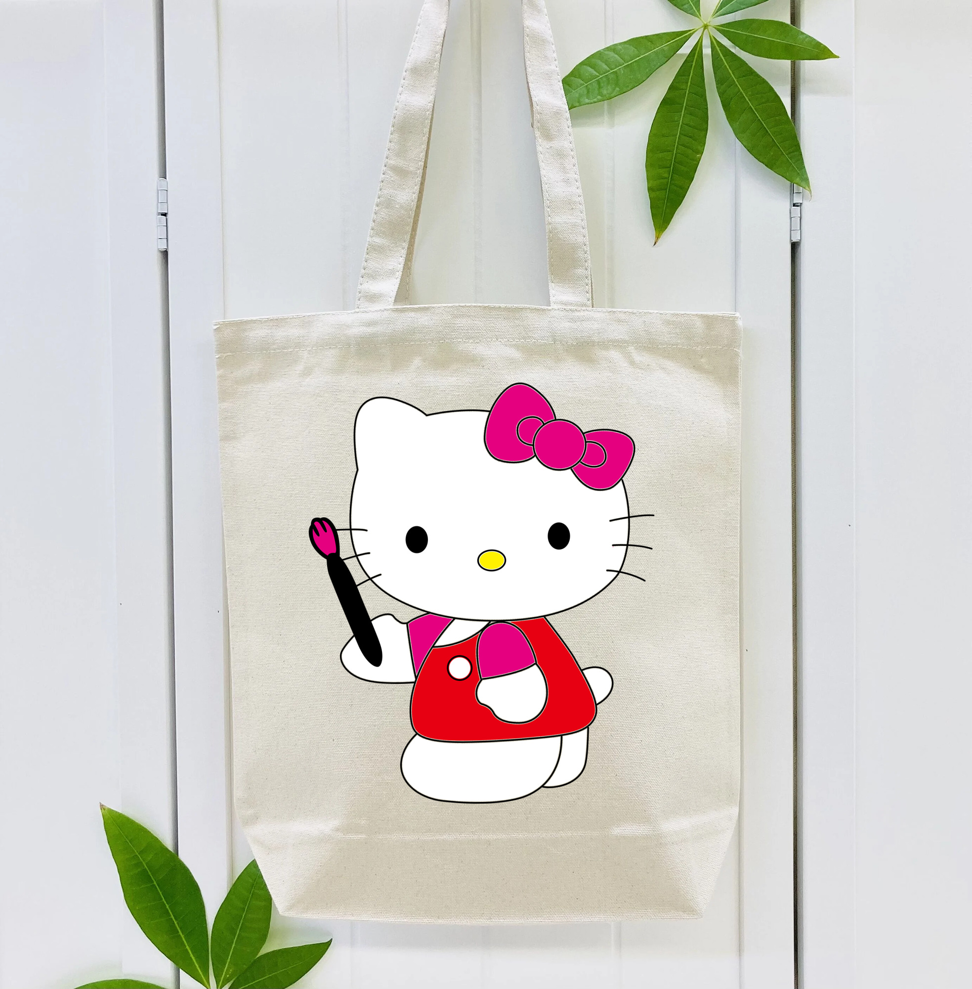 Hello Kitty ハローキティ 縦型キャンバス生地手提げバッグ　トートバッグ