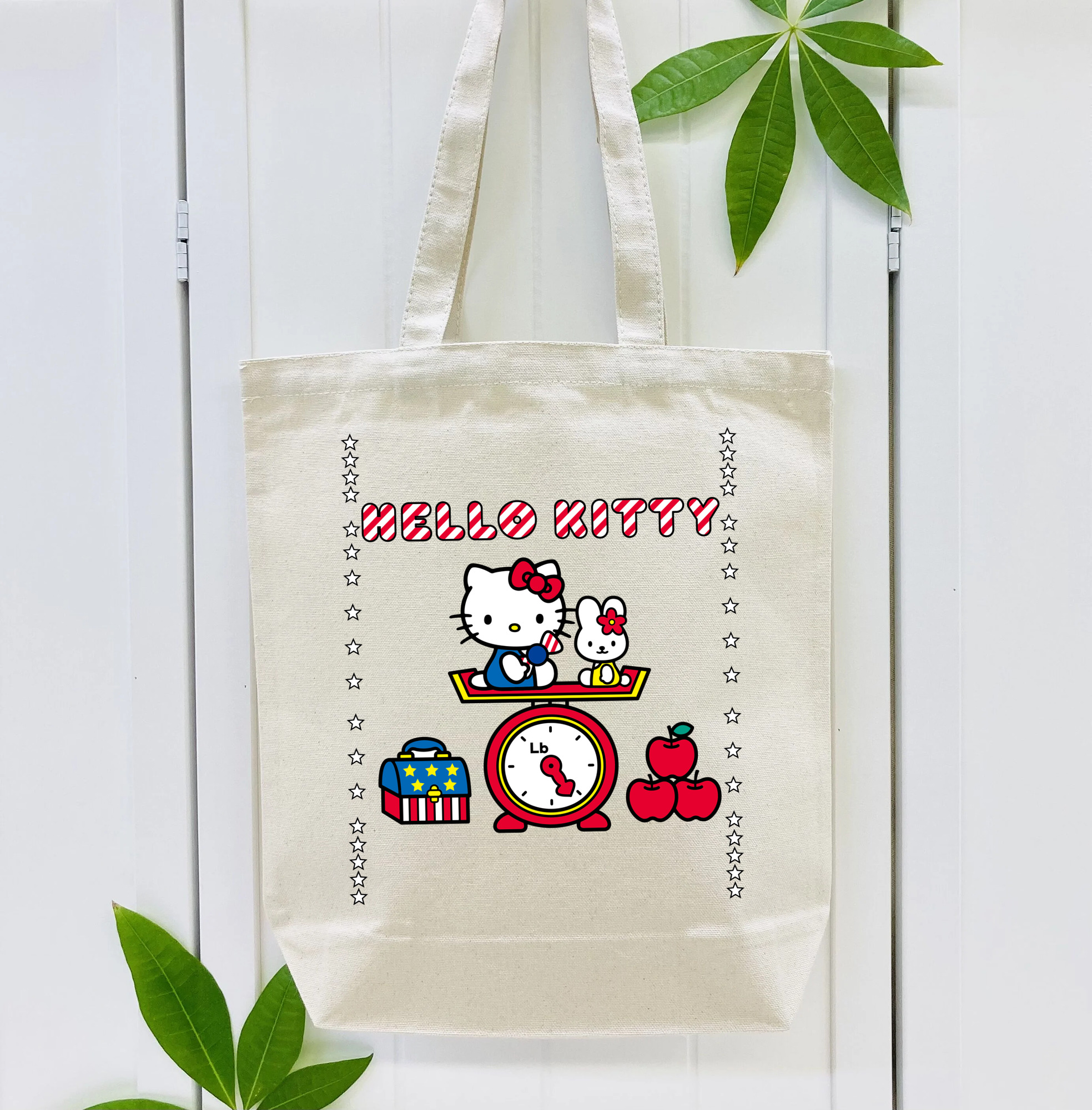 Hello Kitty ハローキティ 縦型キャンバス生地手提げバッグ　トートバッグ