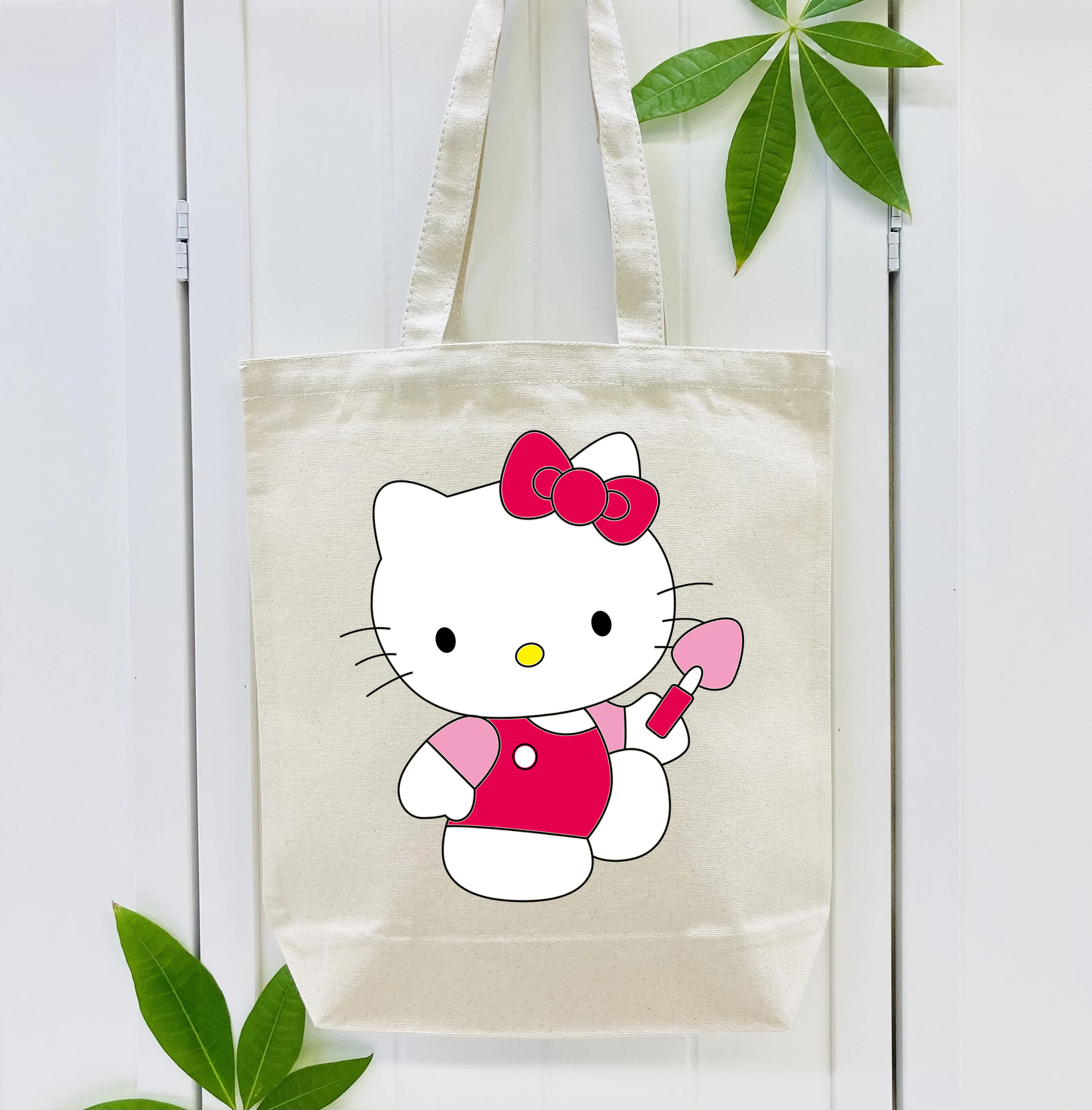 Hello Kitty ハローキティ 縦型キャンバス生地手提げバッグ　トートバッグ