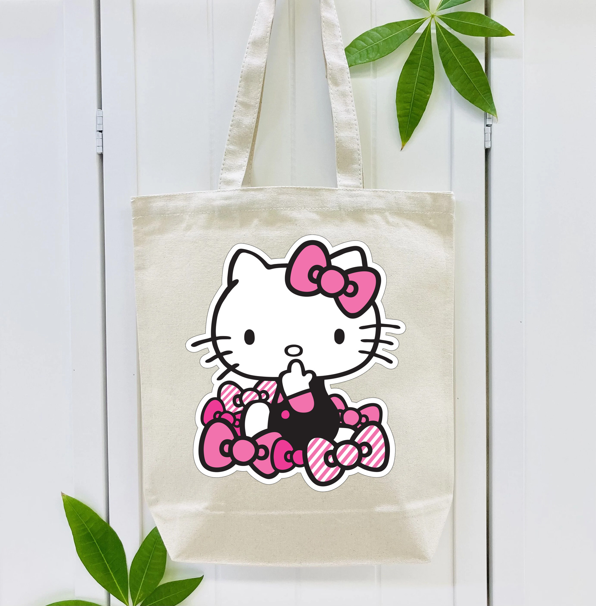 Hello Kitty ハローキティ 縦型キャンバス生地手提げバッグ　トートバッグ
