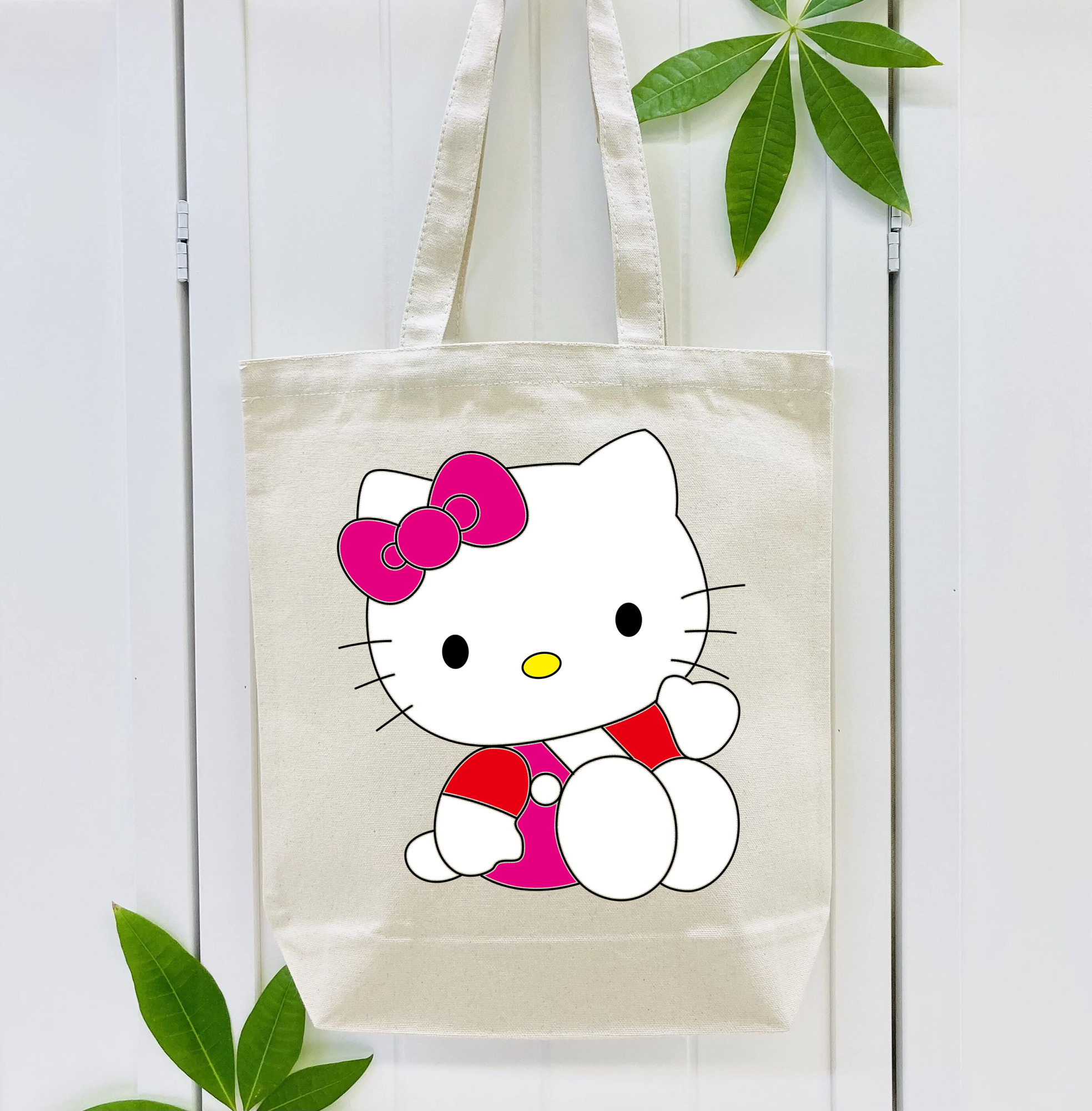 Hello Kitty ハローキティ 縦型キャンバス生地手提げバッグ　トートバッグ
