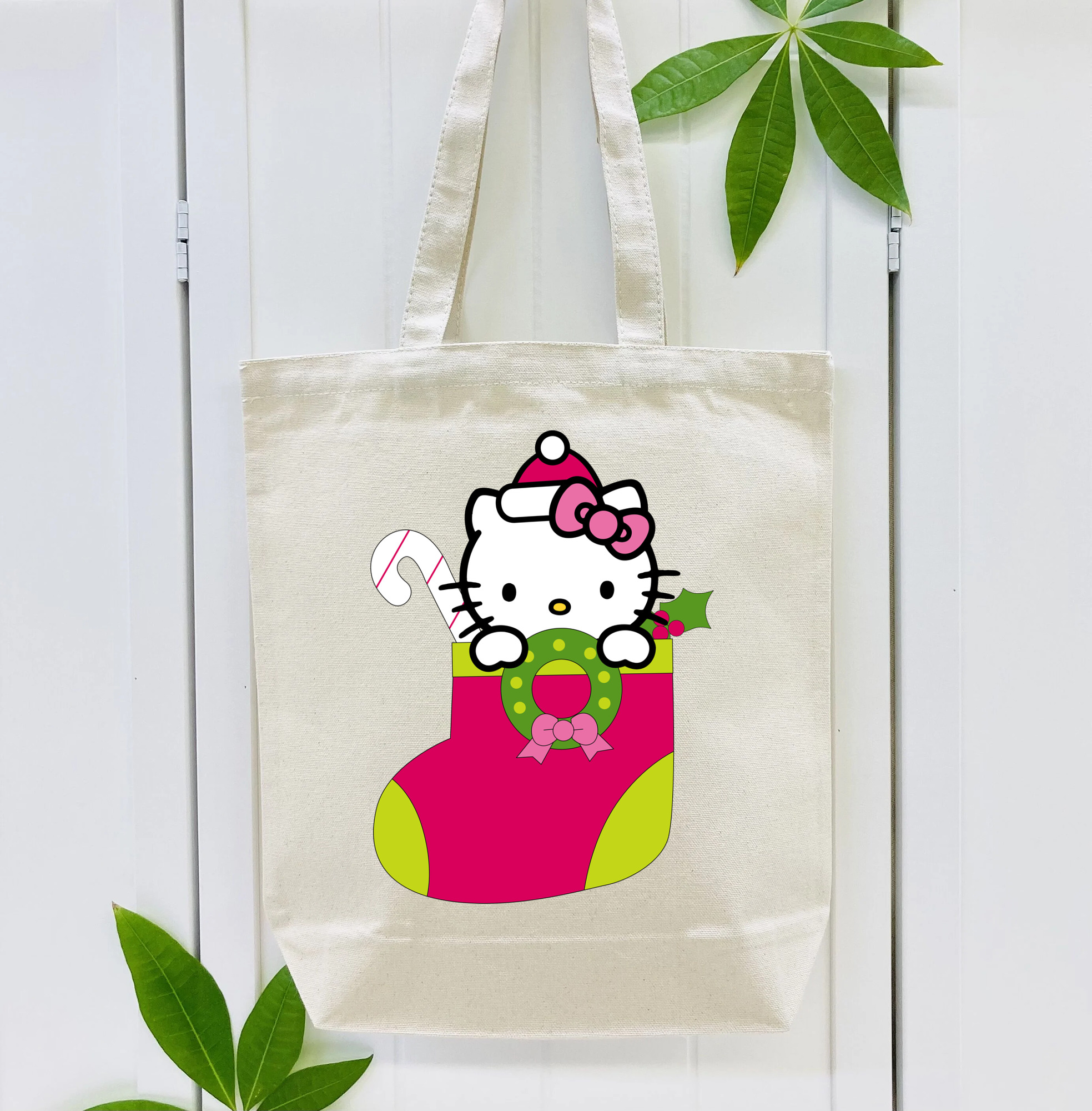 Hello Kitty ハローキティ 縦型キャンバス生地手提げバッグ　トートバッグ
