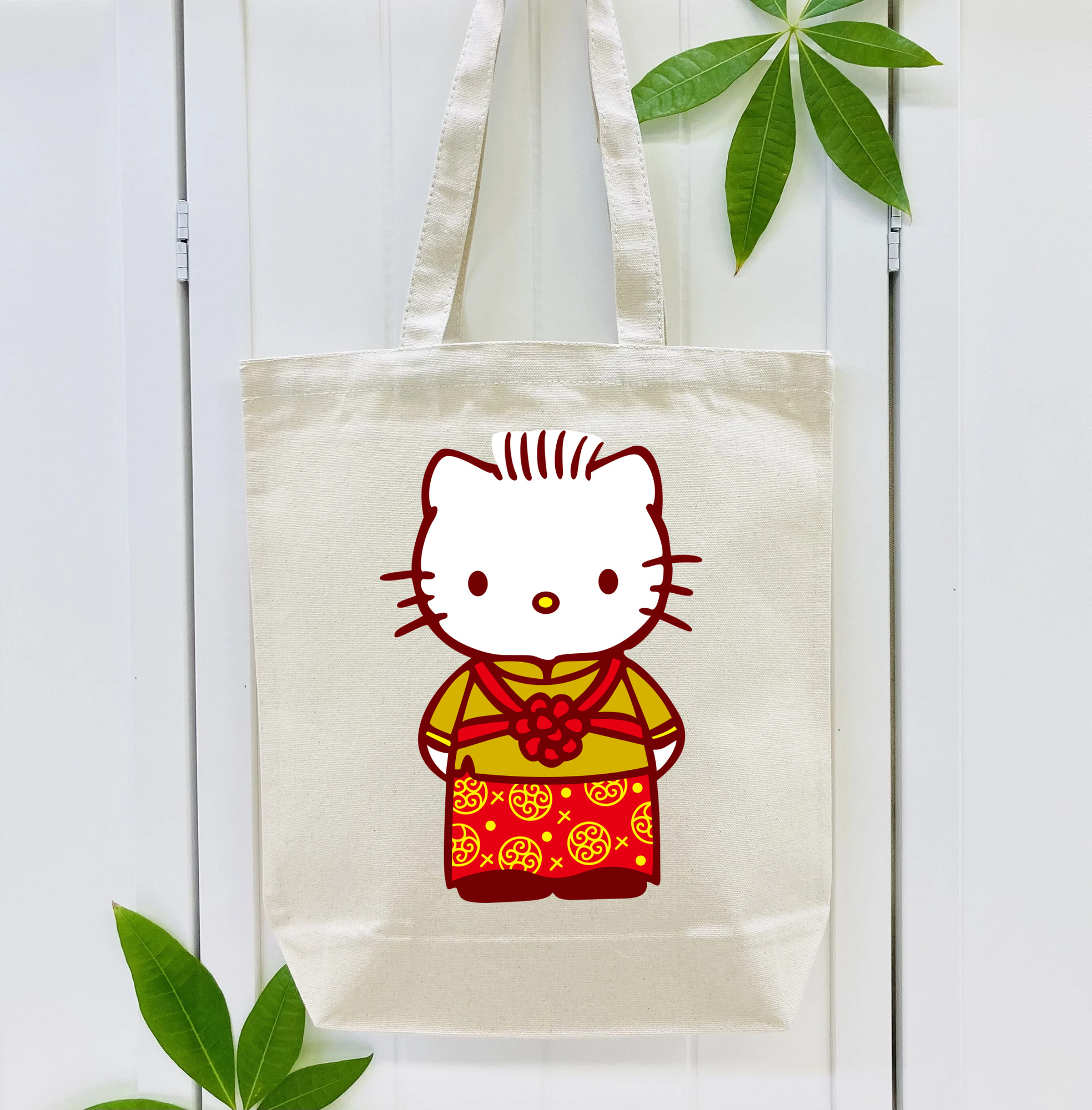Hello Kitty ハローキティ 縦型キャンバス生地手提げバッグ　トートバッグ