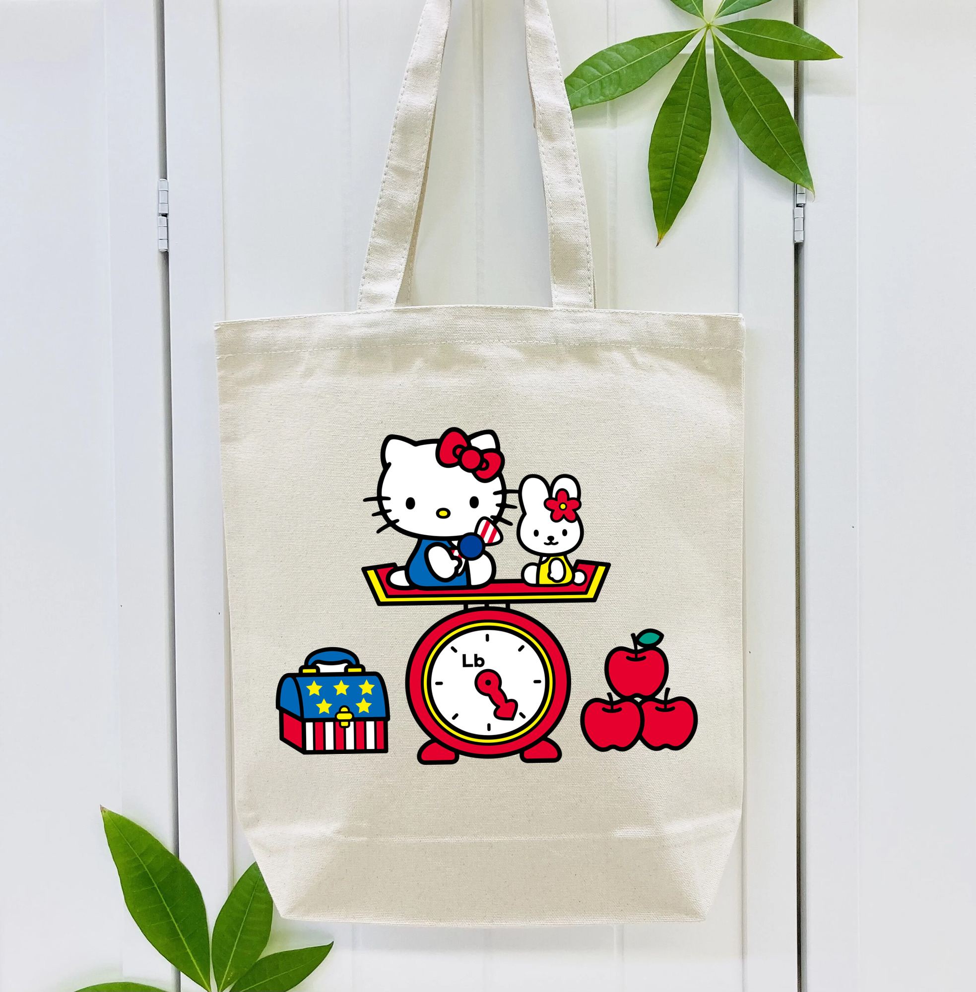 Hello Kitty ハローキティ 縦型キャンバス生地手提げバッグ　トートバッグ