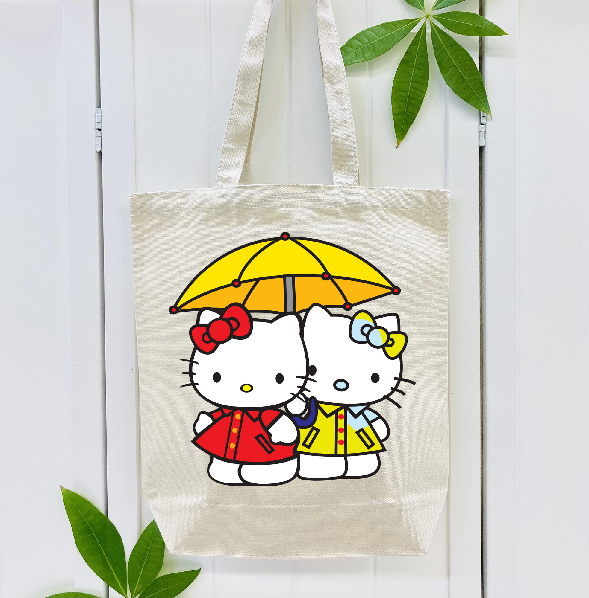 Hello Kitty ハローキティ 縦型キャンバス生地手提げバッグ　トートバッグ