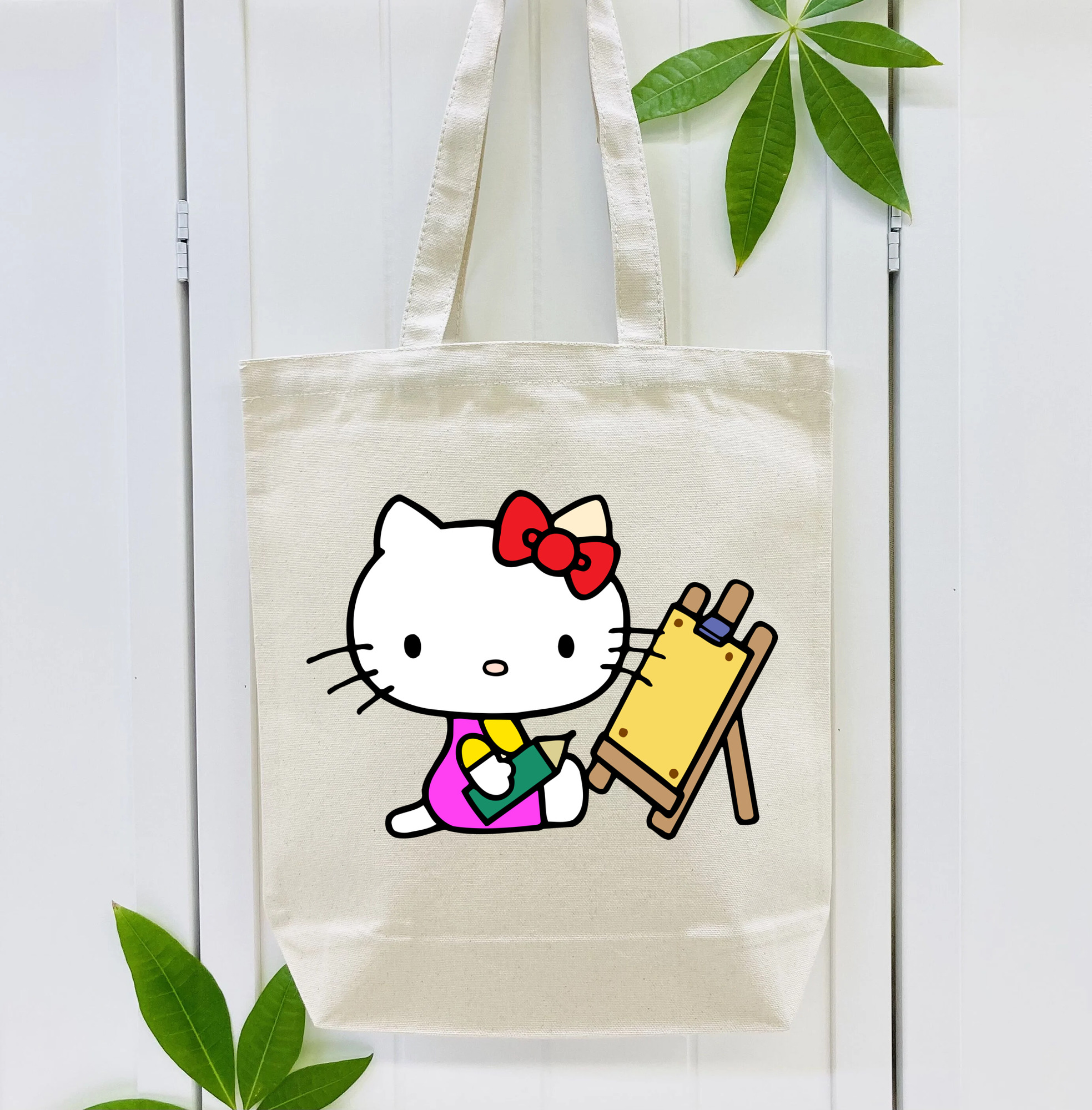 Hello Kitty ハローキティ 縦型キャンバス生地手提げバッグ　トートバッグ