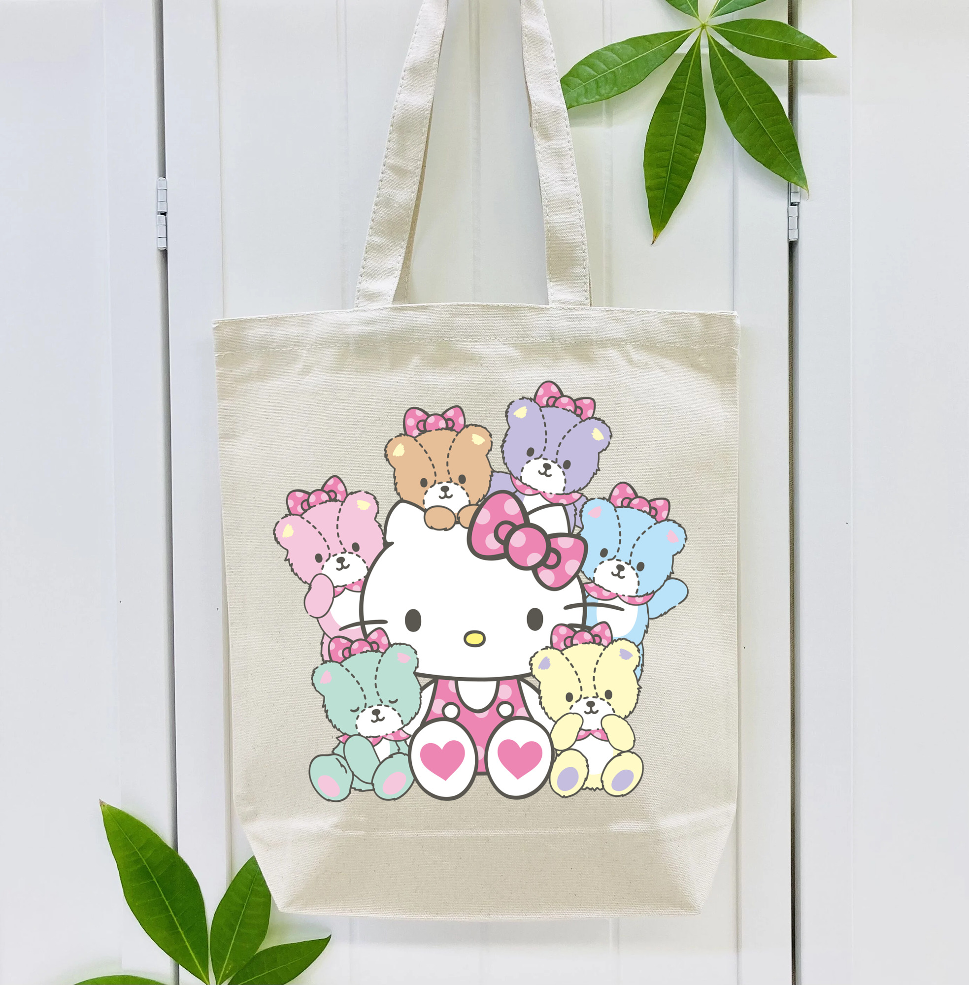 Hello Kitty ハローキティ 縦型キャンバス生地手提げバッグ　トートバッグ
