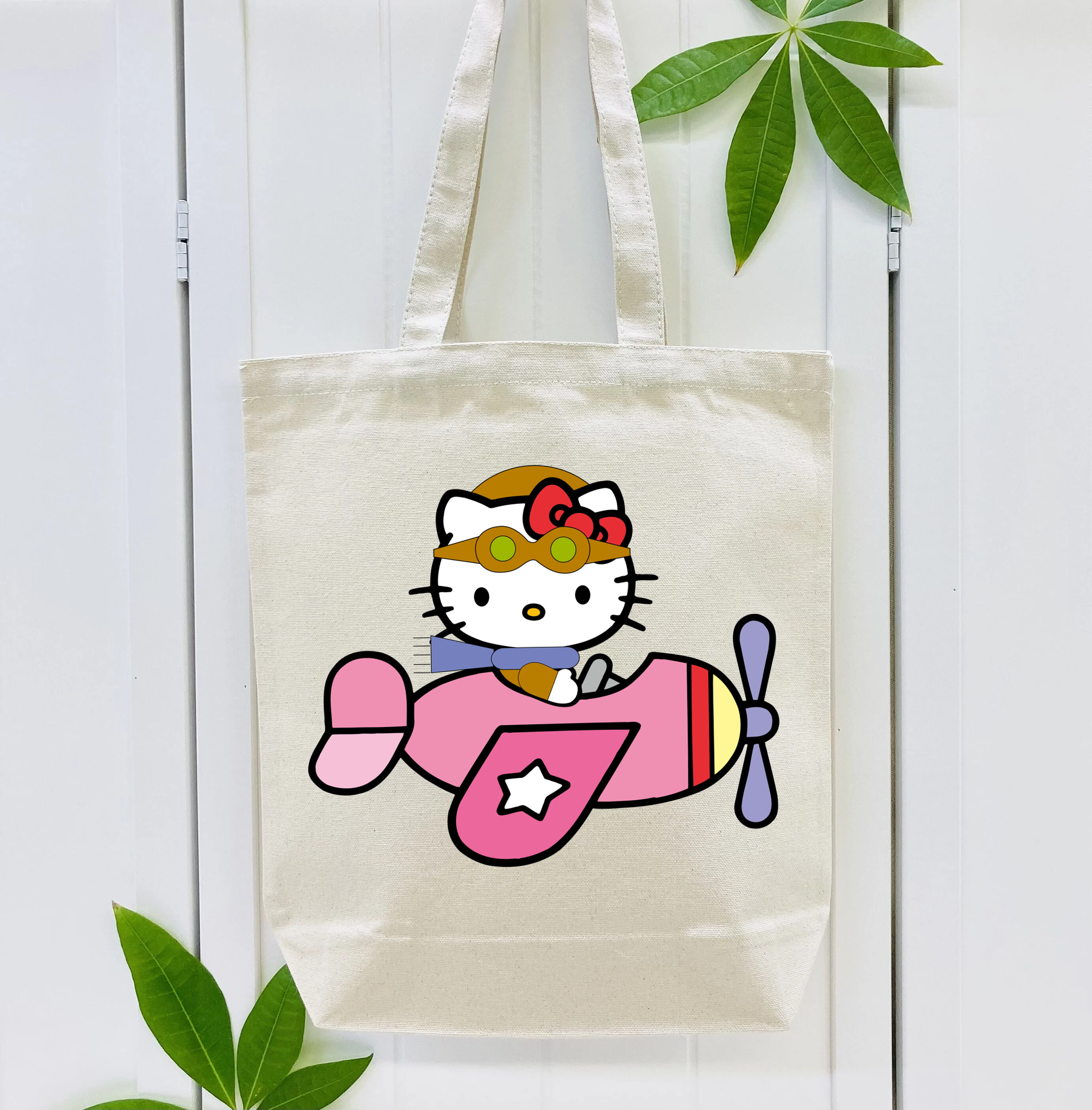 Hello Kitty ハローキティ 縦型キャンバス生地手提げバッグ　トートバッグ