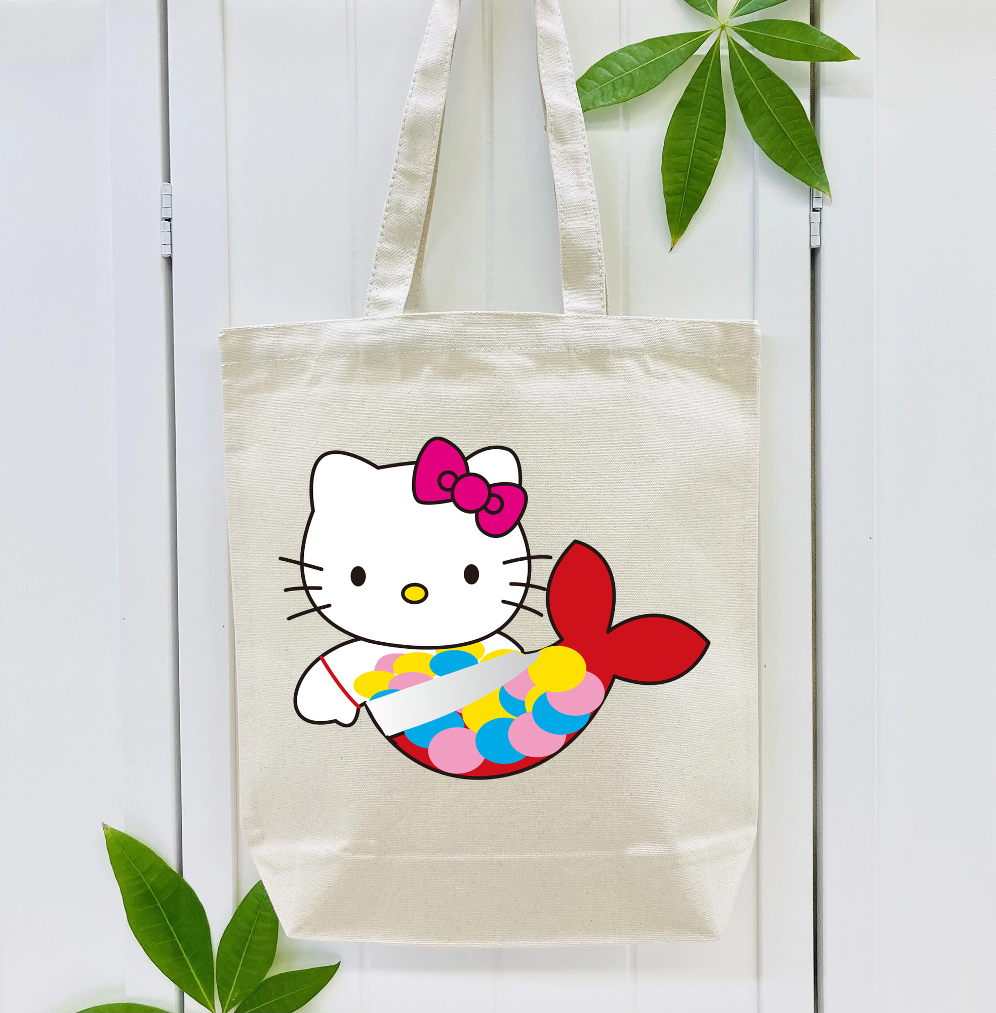 Hello Kitty ハローキティ 縦型キャンバス生地手提げバッグ　トートバッグ
