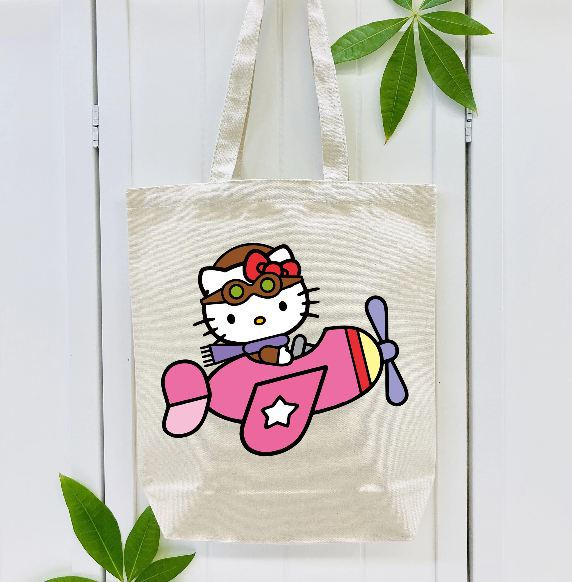 Hello Kitty ハローキティ 縦型キャンバス生地手提げバッグ　トートバッグ