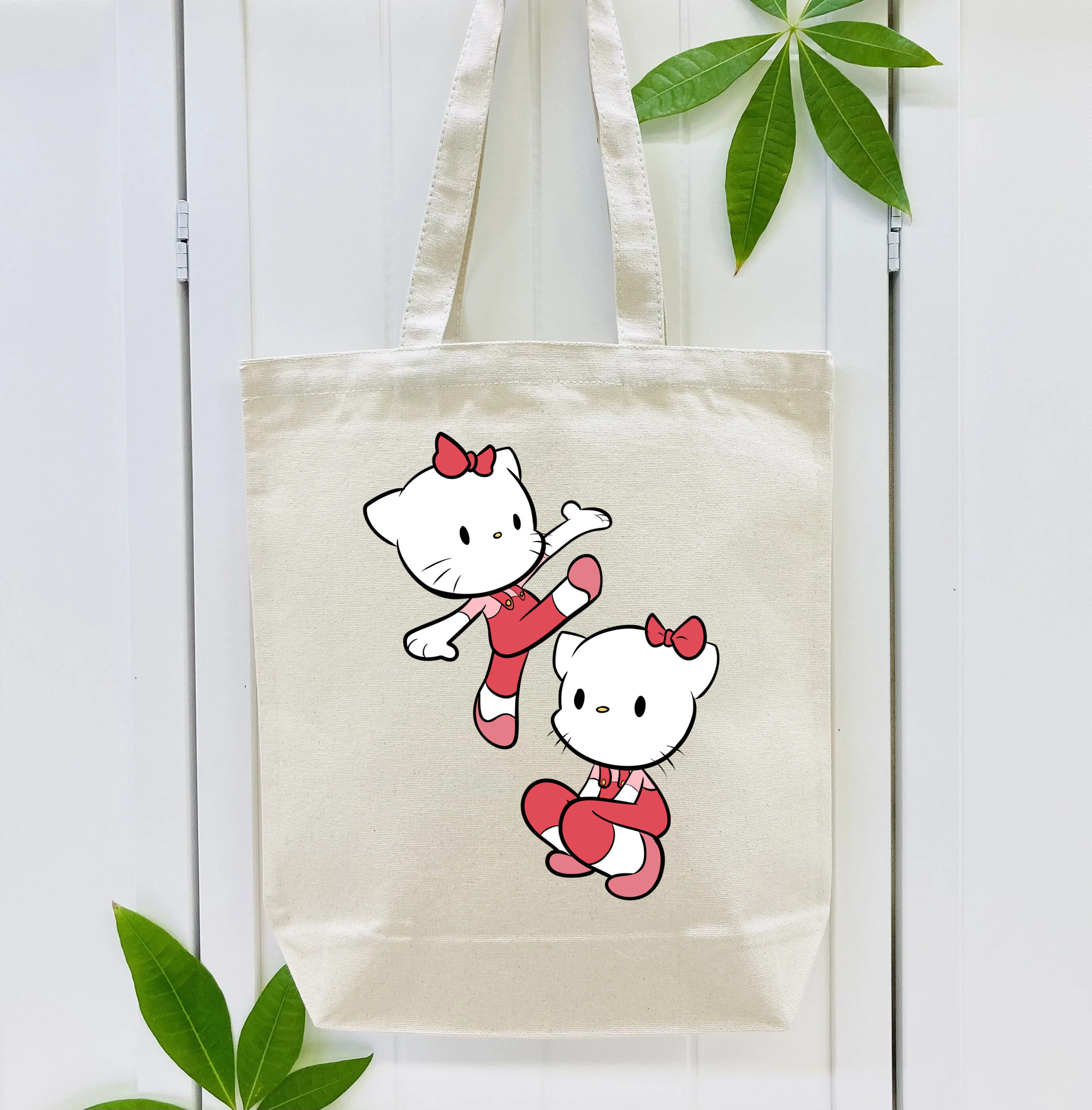 Hello Kitty ハローキティ 縦型キャンバス生地手提げバッグ　トートバッグ